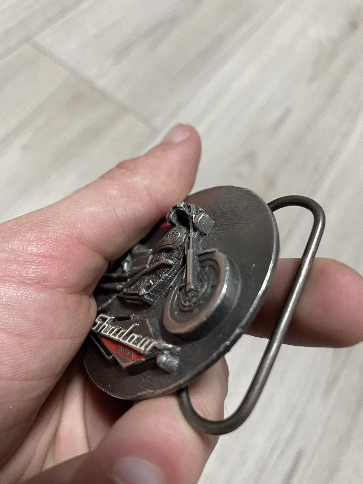 Honda Vintage 90s Honda Shadow 1100 Motorcycle Belt Buckle Moto Size ONE SIZE - 6 Thumbnail