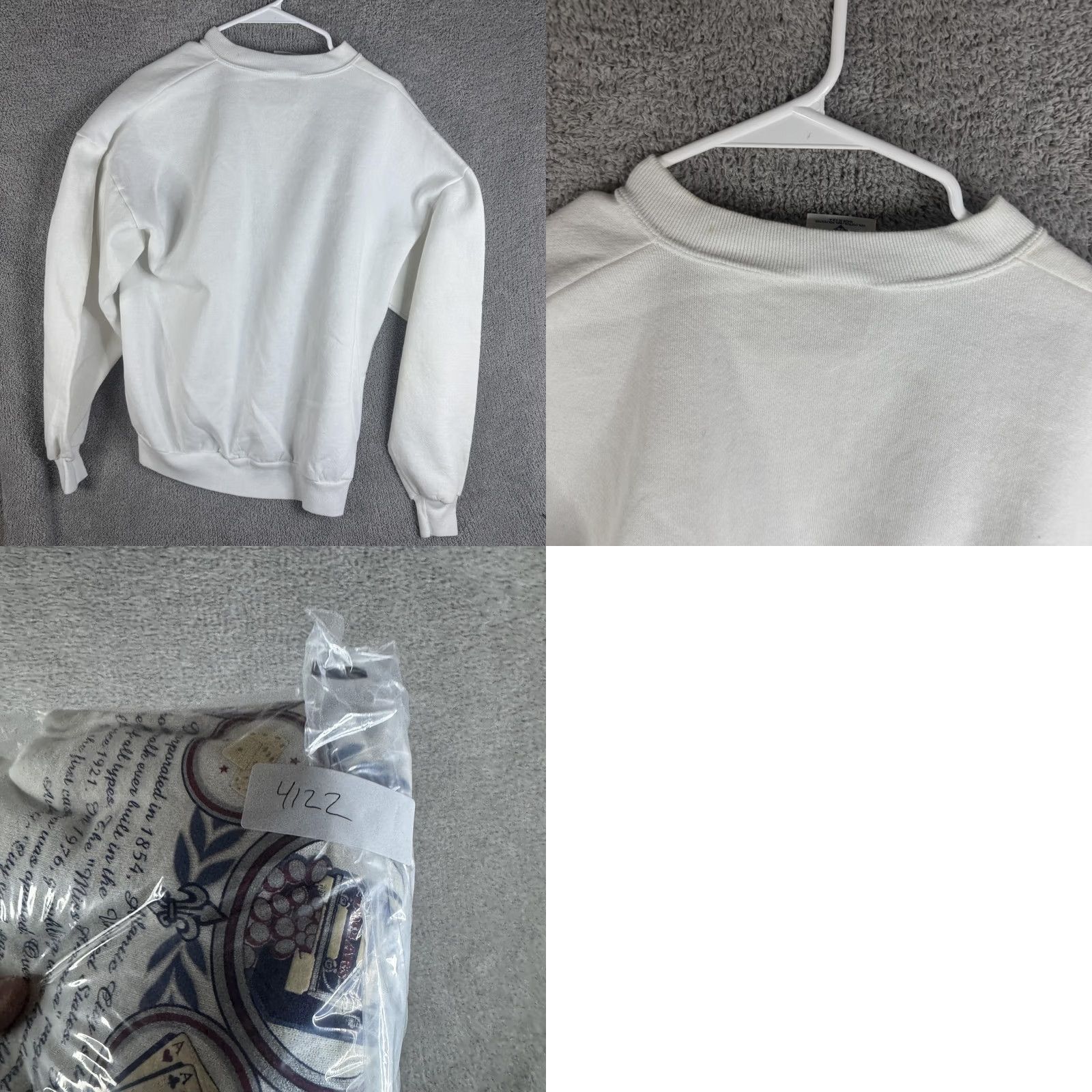 Jerzees VINTAGE Jerzees Sweatshirt Mens XL White Atlantic City New Jersey USA 90s Size US XL / EU 56 / 4 - 9 Thumbnail