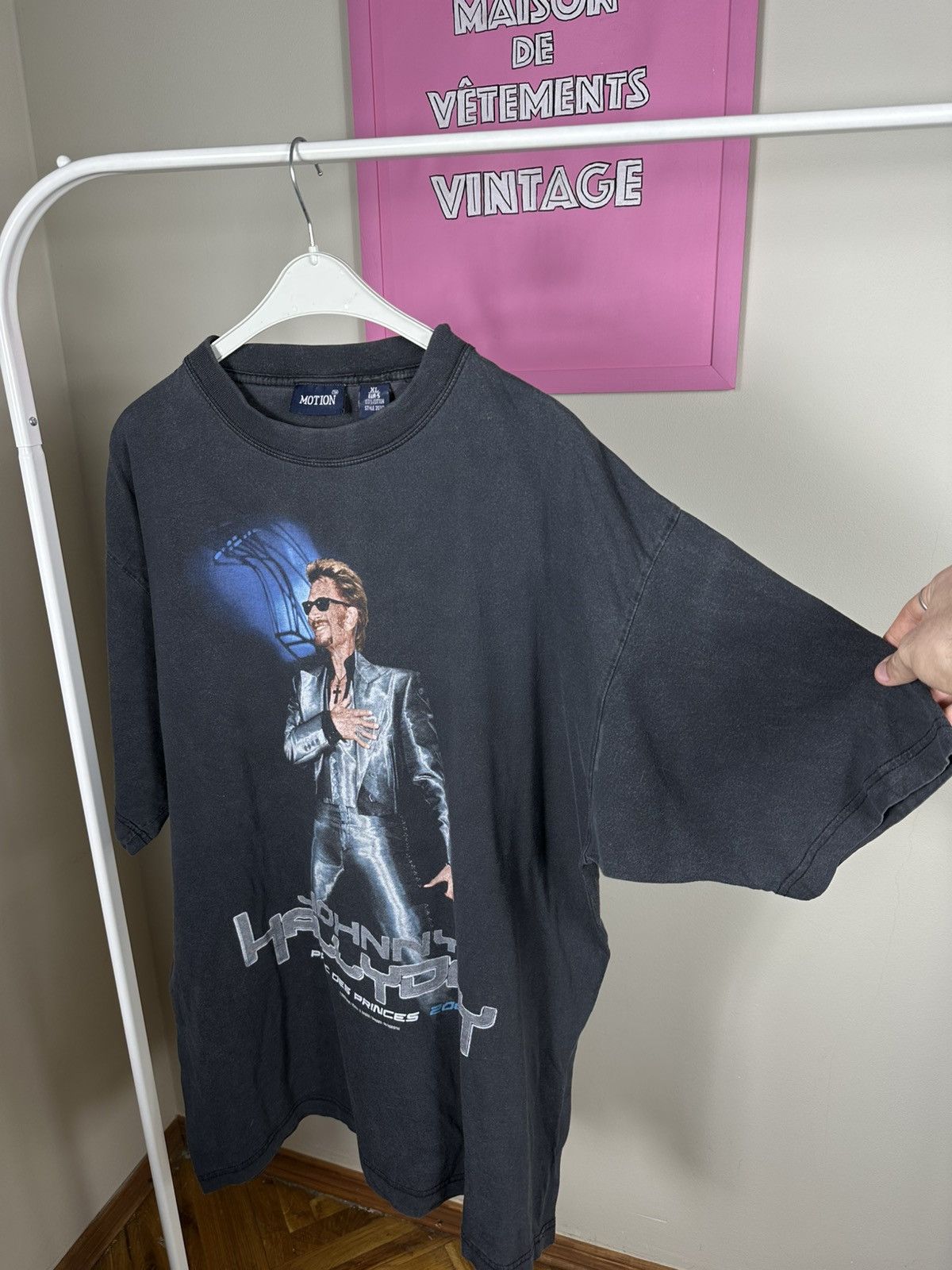 Vintage Rare Johny Hallyday 2003 Vintage T Shirt Size US XL / EU 56 / 4 - 5 Thumbnail