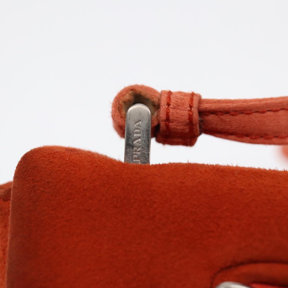 Prada PRADA Shoulder Bag Suede Orange Silver Size ONE SIZE - 15 Thumbnail