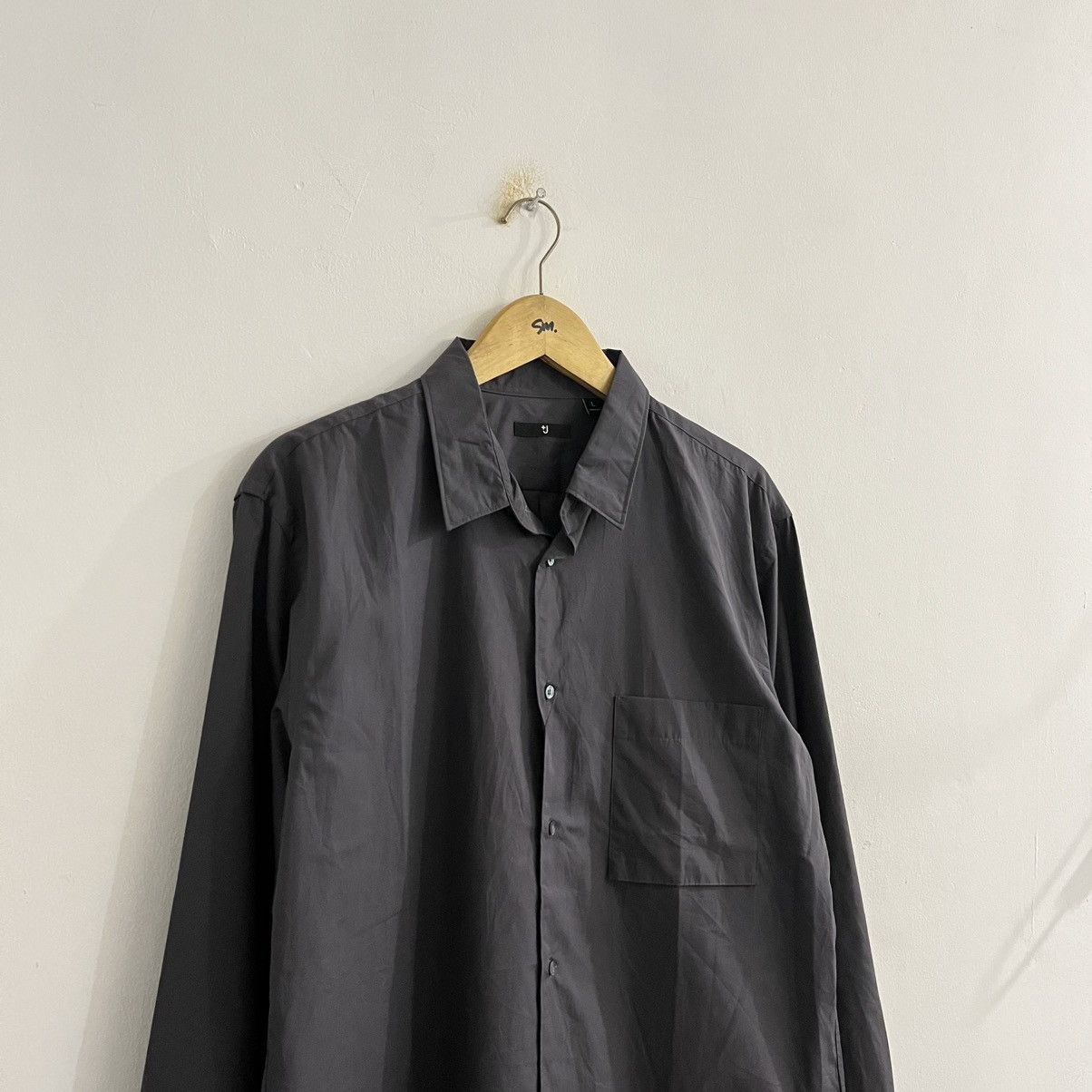 Uniqlo Jil Sander X Uniqlo Dark Grey Button Up Shirt Size US L / EU 52-54 / 3 - 3 Thumbnail