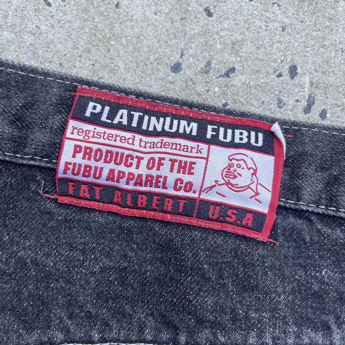 Fubu Vintage Y2K Baggy PLATINUM FUBU FAT ALBERT CARPENTER Jorts Size US 40 / EU 56 - 6 Thumbnail