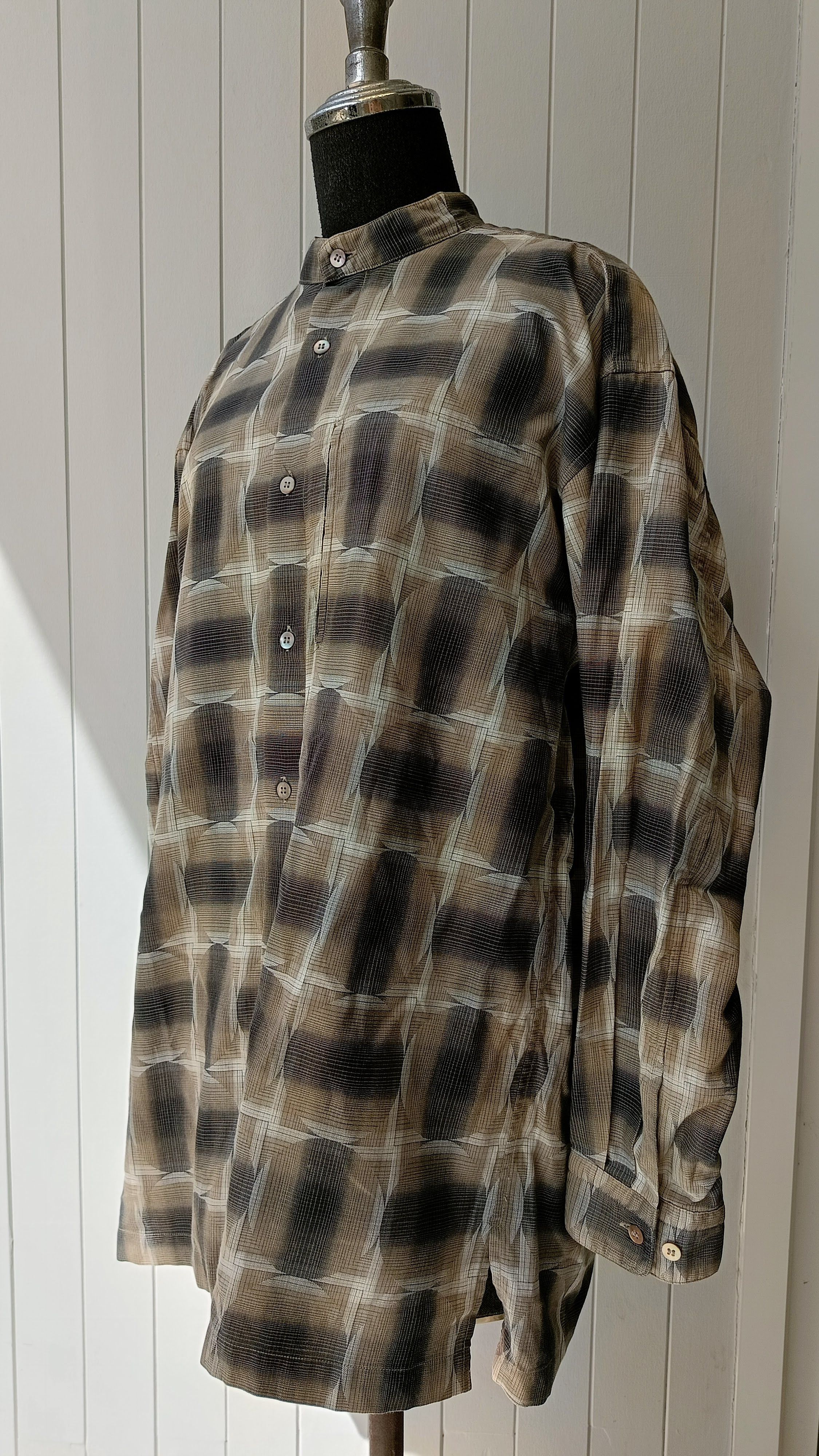 Issey Miyake Issey Miyake IM studio Japan geometric mandarin shirt VTG Size US M / EU 48-50 / 2 - 5 Thumbnail