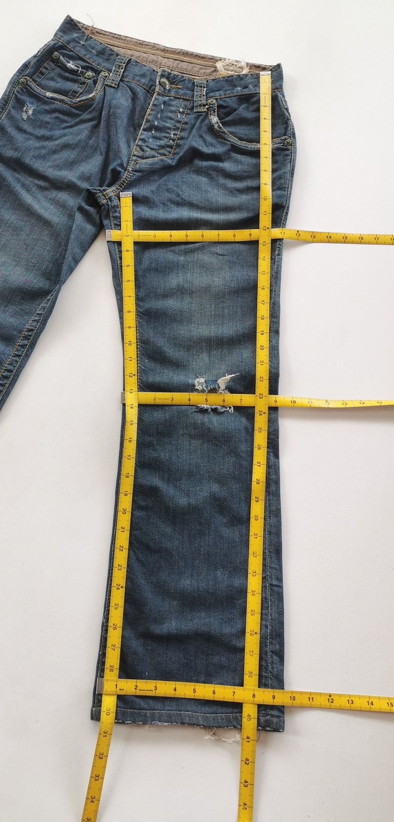 Stitch's Jeans Loose Bootcut Stitch Alabama Thunder Distressed Jeans Size US 30 / EU 46 - 11 Thumbnail