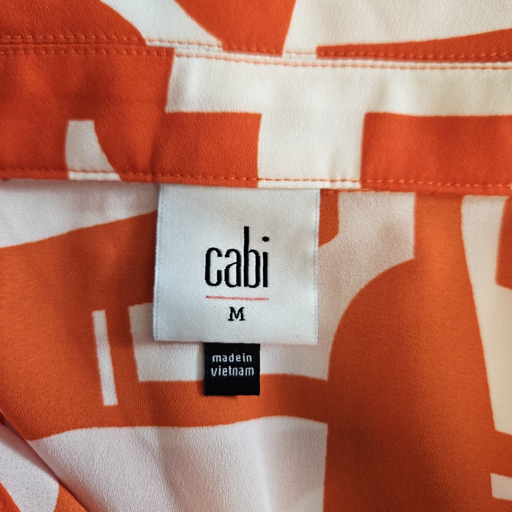 Vintage Cabi 6103 Womens Kelly Blouse Sz Medium Orange White Sleeveless 1/4 Zip Shirt Adult M Orange Womens Blouse Kelly 6103 Size M / US 6-8 / IT 42-44 - 5 Thumbnail
