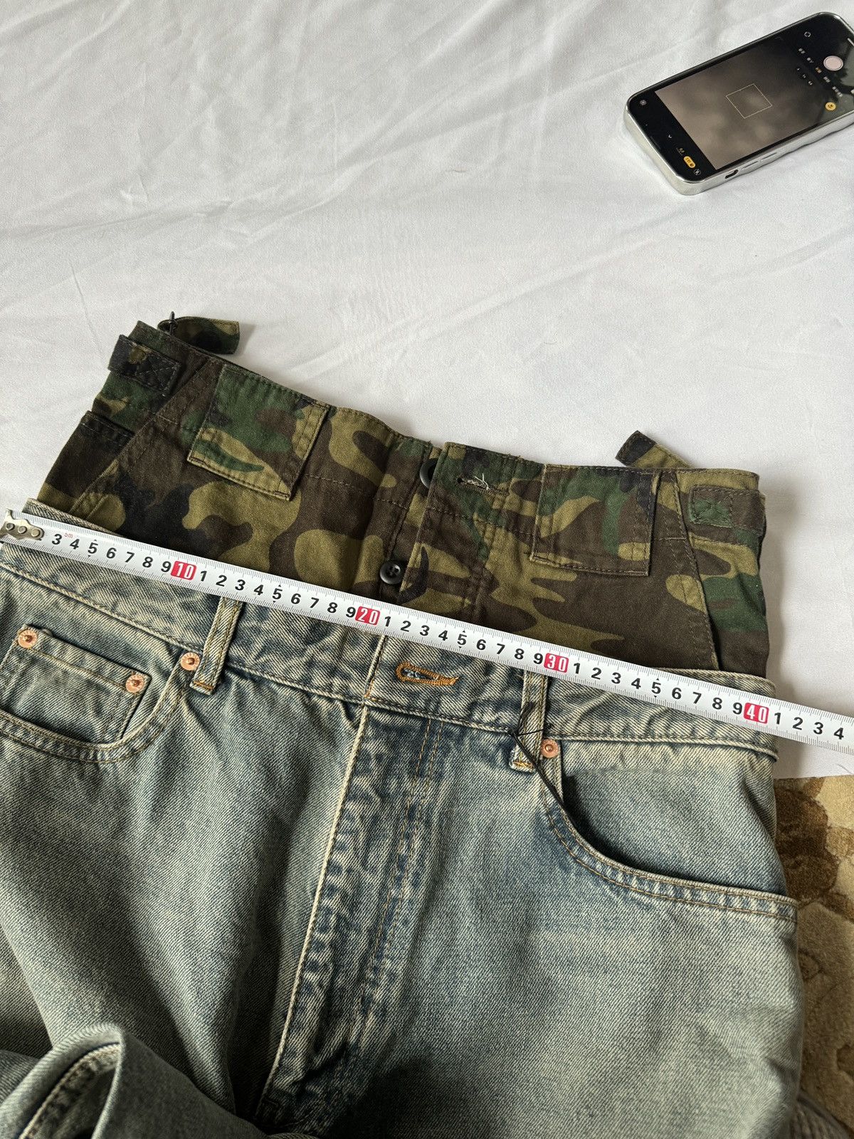 Balenciaga *RUNWAY* AW21 BALENCIAGA. Layered camouflage-panel jeans Size US 28 / EU 44 - 17 Thumbnail