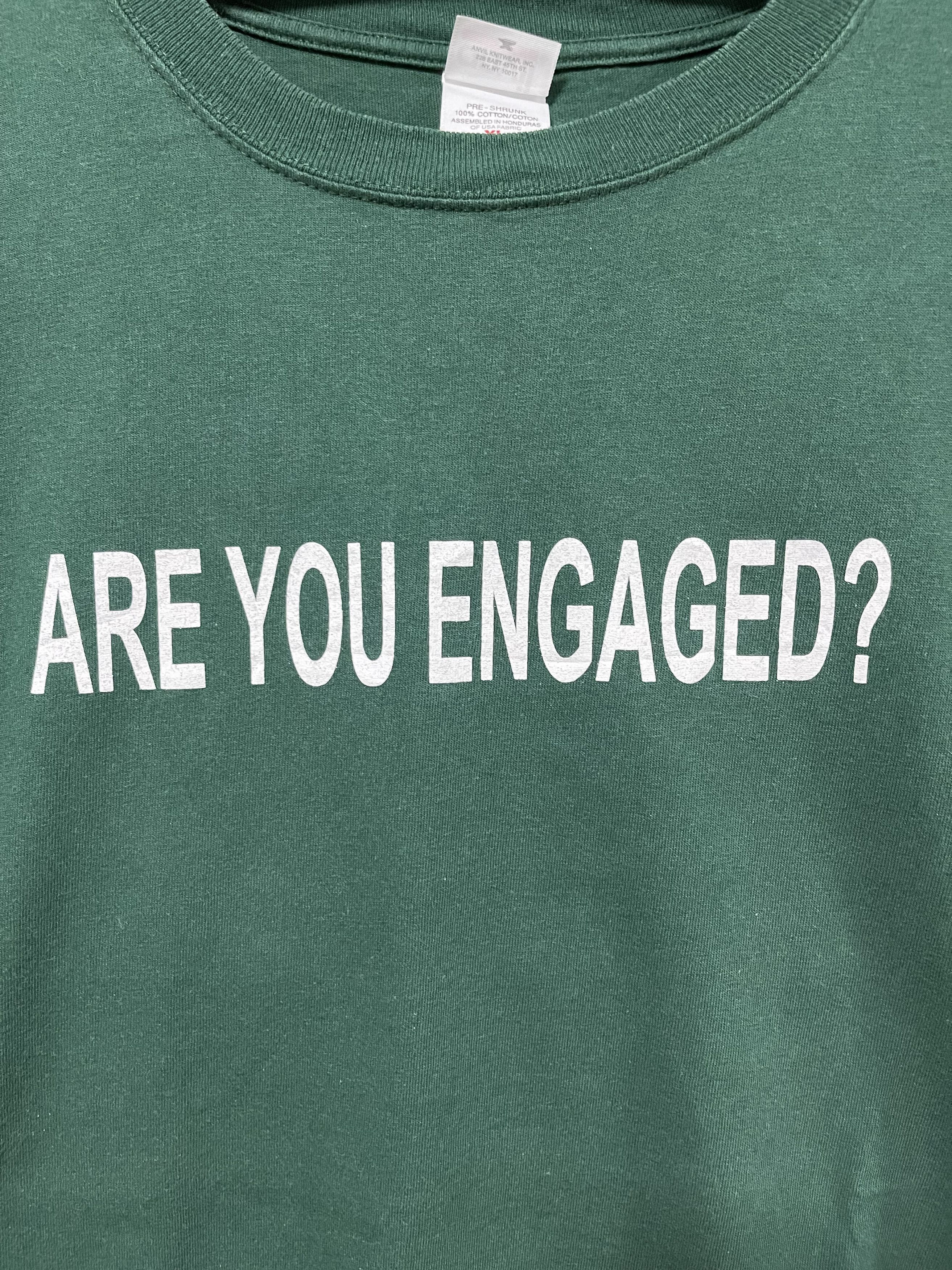 Vintage Vintage ARE YOU ENGAGED? Elon University Campaign Tee XL Size US XL / EU 56 / 4 - 3 Thumbnail