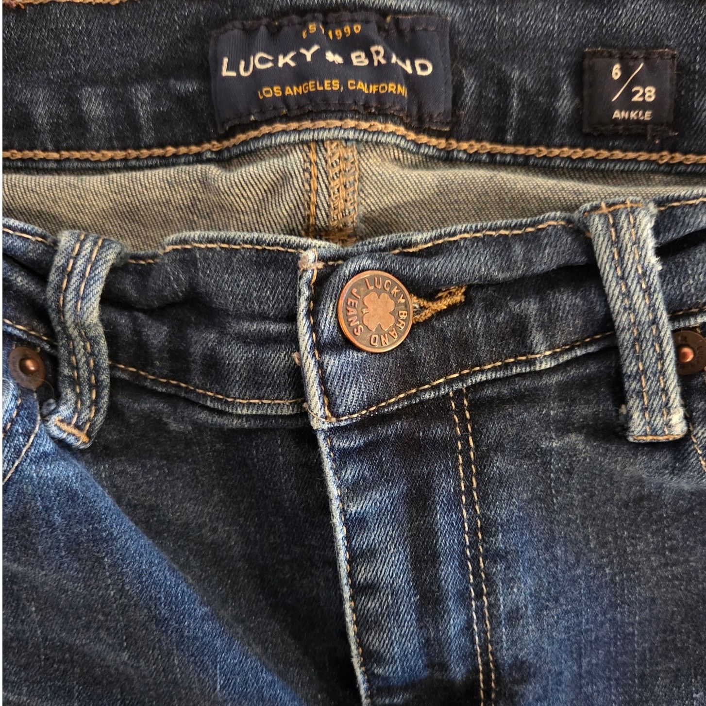 Lucky Brand Stylish Lucky Brand Navy Blue Ankle Jeans - Women's Size 6 Size 28" / US 6 / IT 42 - 5 Thumbnail