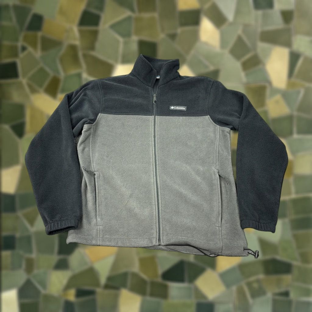 Vintage Columbia Fleece Jacket Mens XL Gray Black Full Zip Stand Collar Pockets Outdoor Size US XL / EU 56 / 4 - 1 Thumbnail