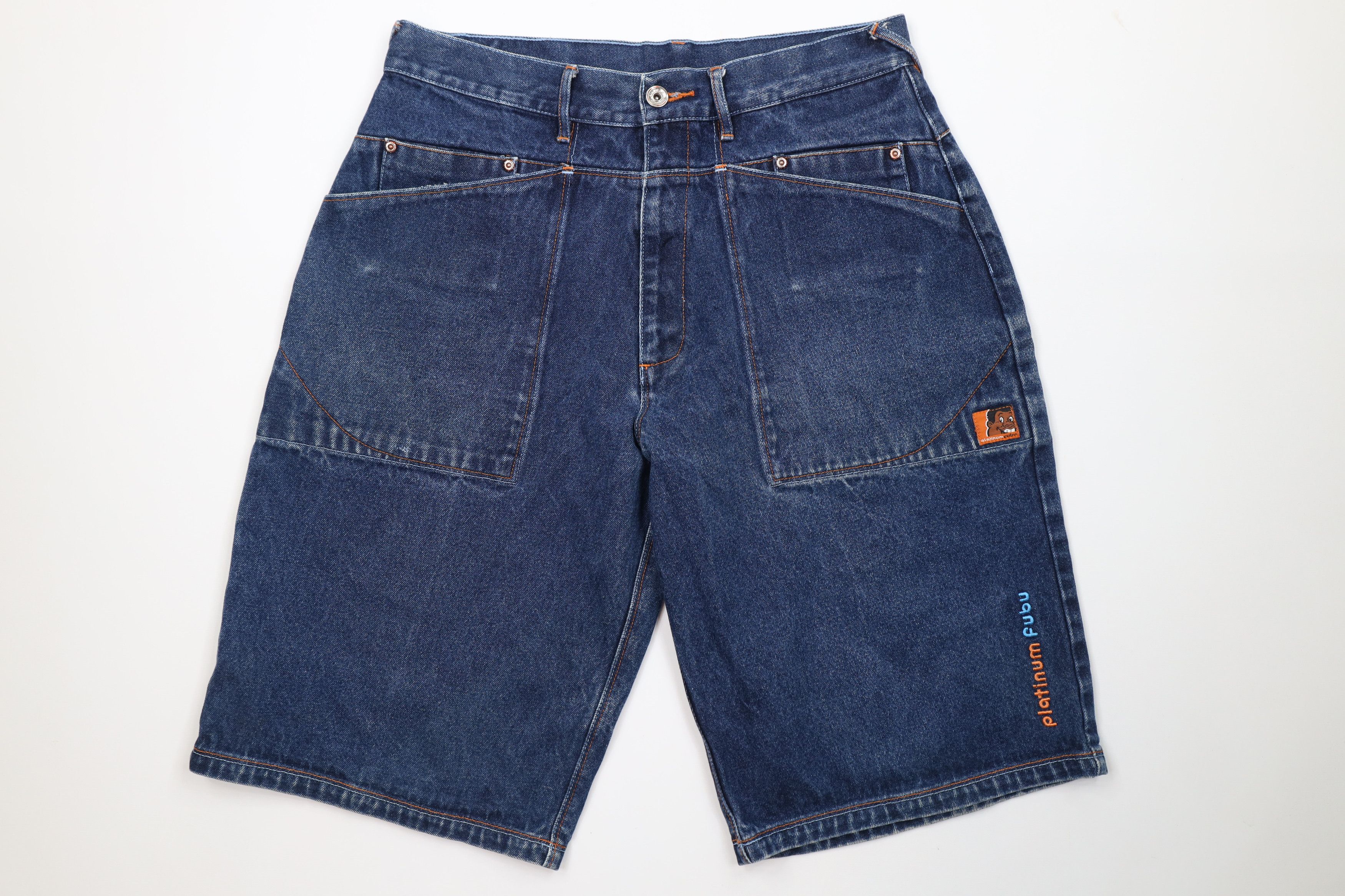 Fubu Vintage 90s Y2K FUBU and the Junkyard Gang Denim Shorts Size US 34 / EU 50 - 1 Thumbnail