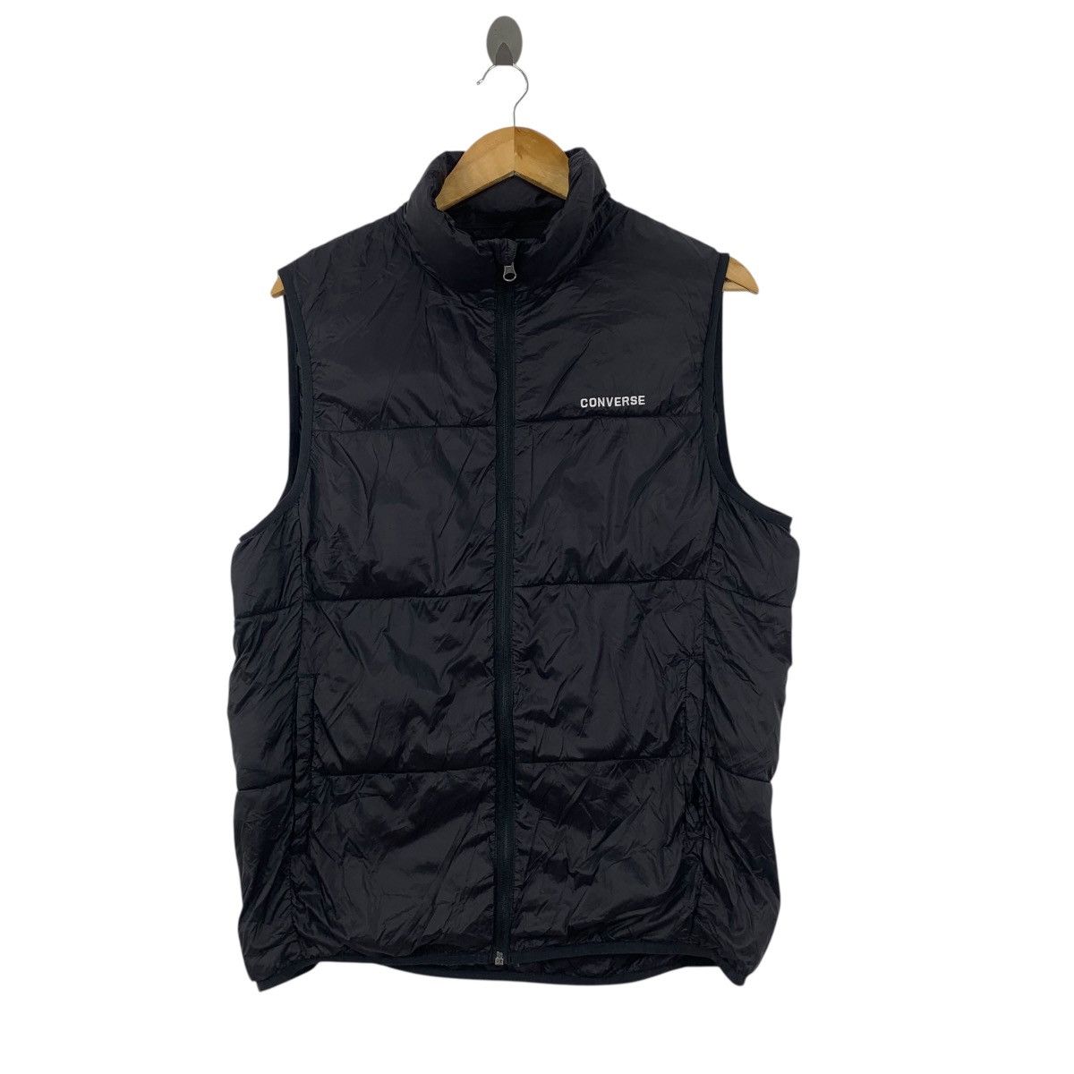 Converse CONVERSE ALL STARS Chuck Taylor Puffer Vest Zipper Jacket Size L / US 10 / IT 46 - 4 Thumbnail
