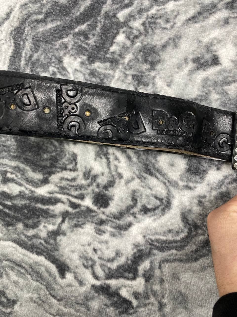 Dolce & Gabbana Vintage Dolce Gabbana Leather Belt Monogram Big Logo Size ONE SIZE - 3 Thumbnail