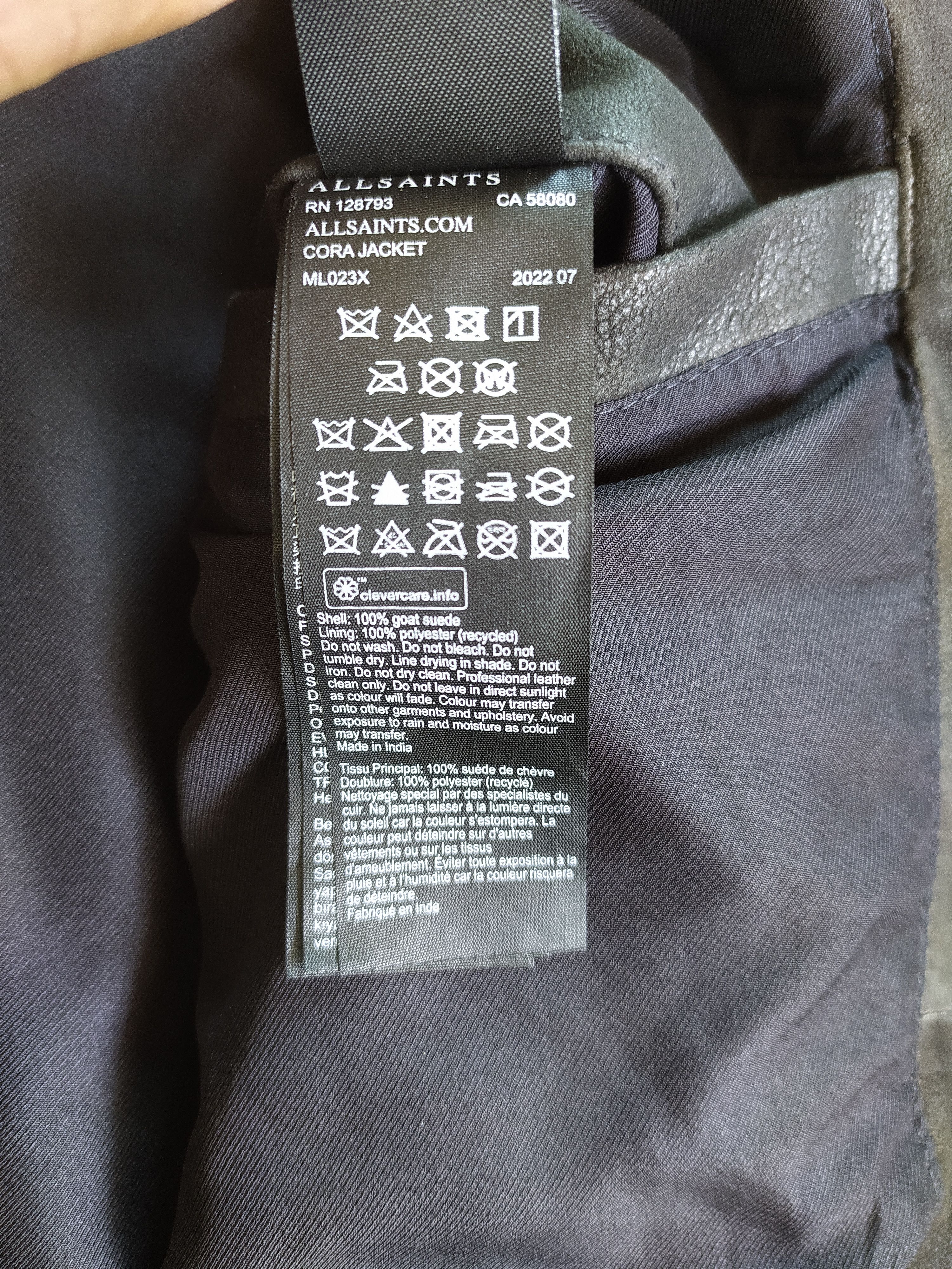 Allsaints ALLSAINTS Cora Suede Leather Jacket Free Shipping FTP/9016 Size US XXL / EU 58 / 5 - 9 Thumbnail