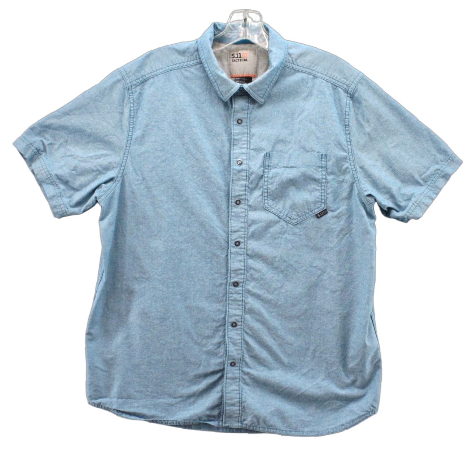 Vintage 5.11 Tactical Ares Shirt Men’s Medium Blue Cotton Snaps Short Sleeve Outdoors Size US M / EU 48-50 / 2 - 1 Thumbnail