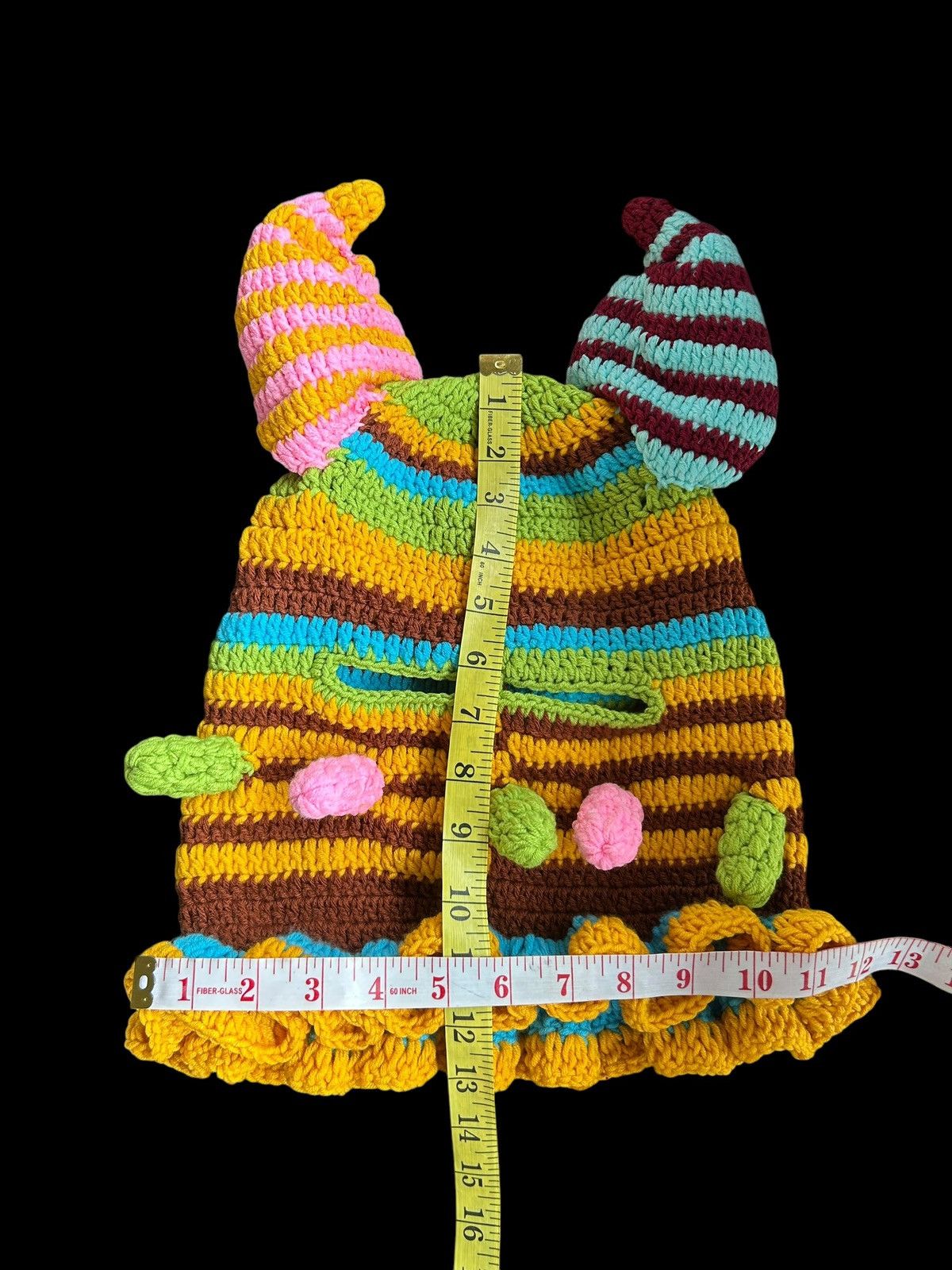 Japanese Brand × Kapital × Vintage Very Rare Crochet Knitted Handmade Balaclava Masked Size ONE SIZE - 9 Thumbnail