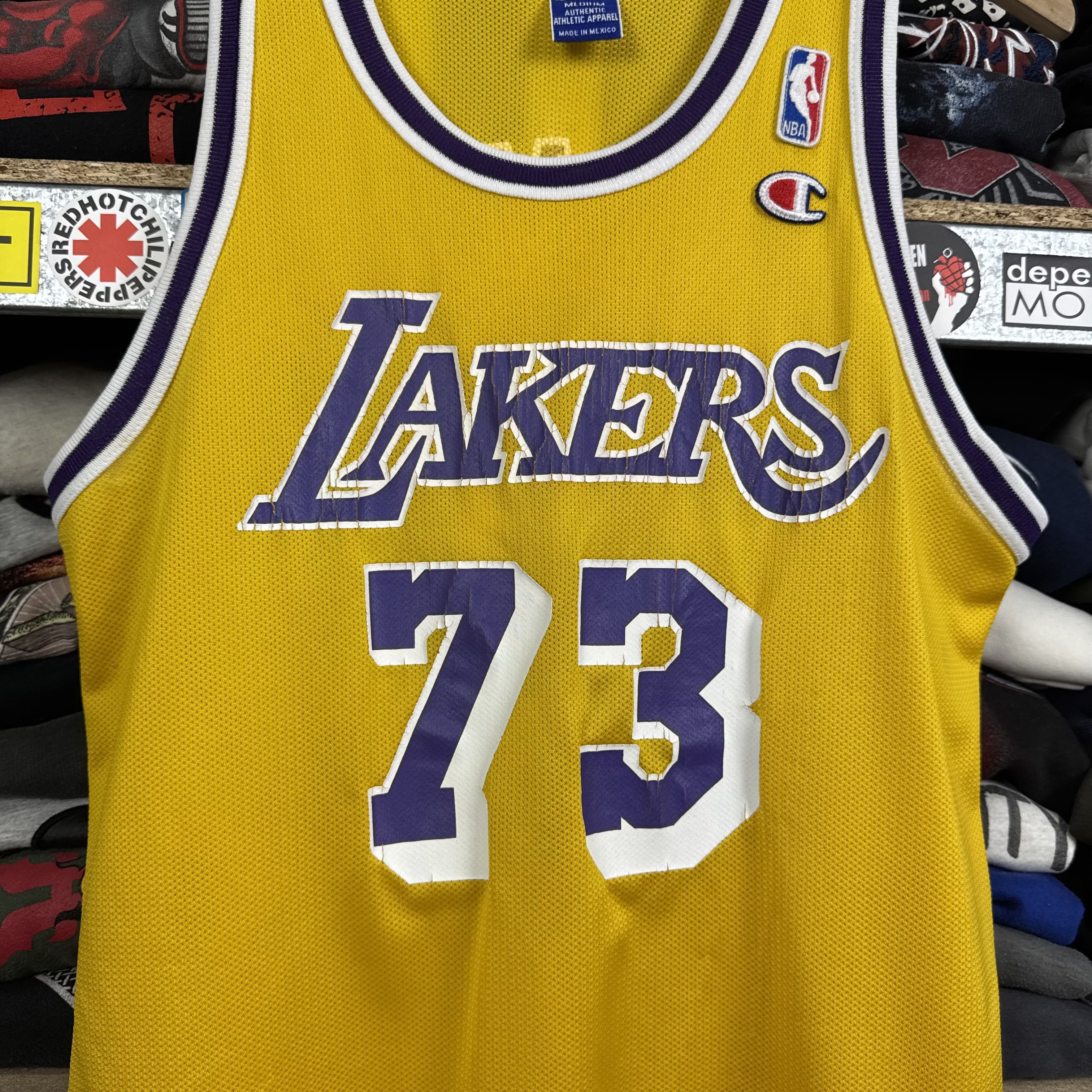 Champion × NBA × Vintage CHAMPION NBA LOS ANGELES LAKERS #73 DENNIS RODMAN JERSEY Size US M / EU 48-50 / 2 - 4 Thumbnail
