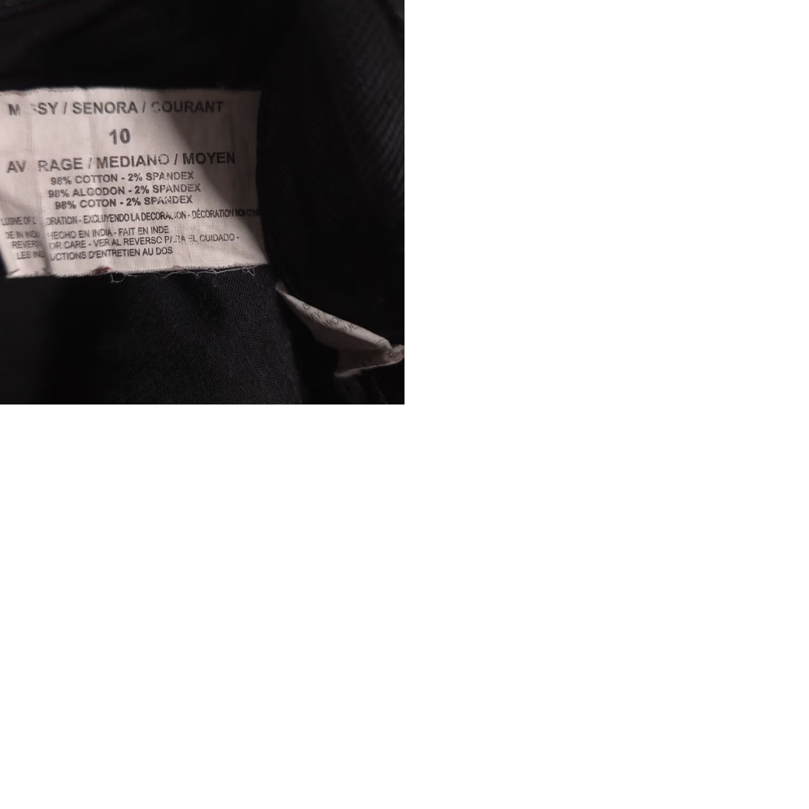 Gloria Vanderbilt Gloria Vanderbilt Amanda Jeans Women's 10 Med Denim Black Stretch Straight Leg Size 32" / US 10 / IT 46 - 9 Thumbnail