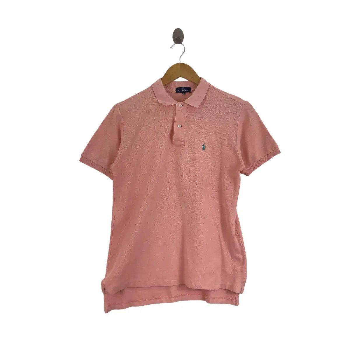 Polo Ralph Lauren Vtg POLO RALPH LAUREN Small Pony Peach Polo Tee Shirt Cotton Size M / US 6-8 / IT 42-44 - 1 Thumbnail