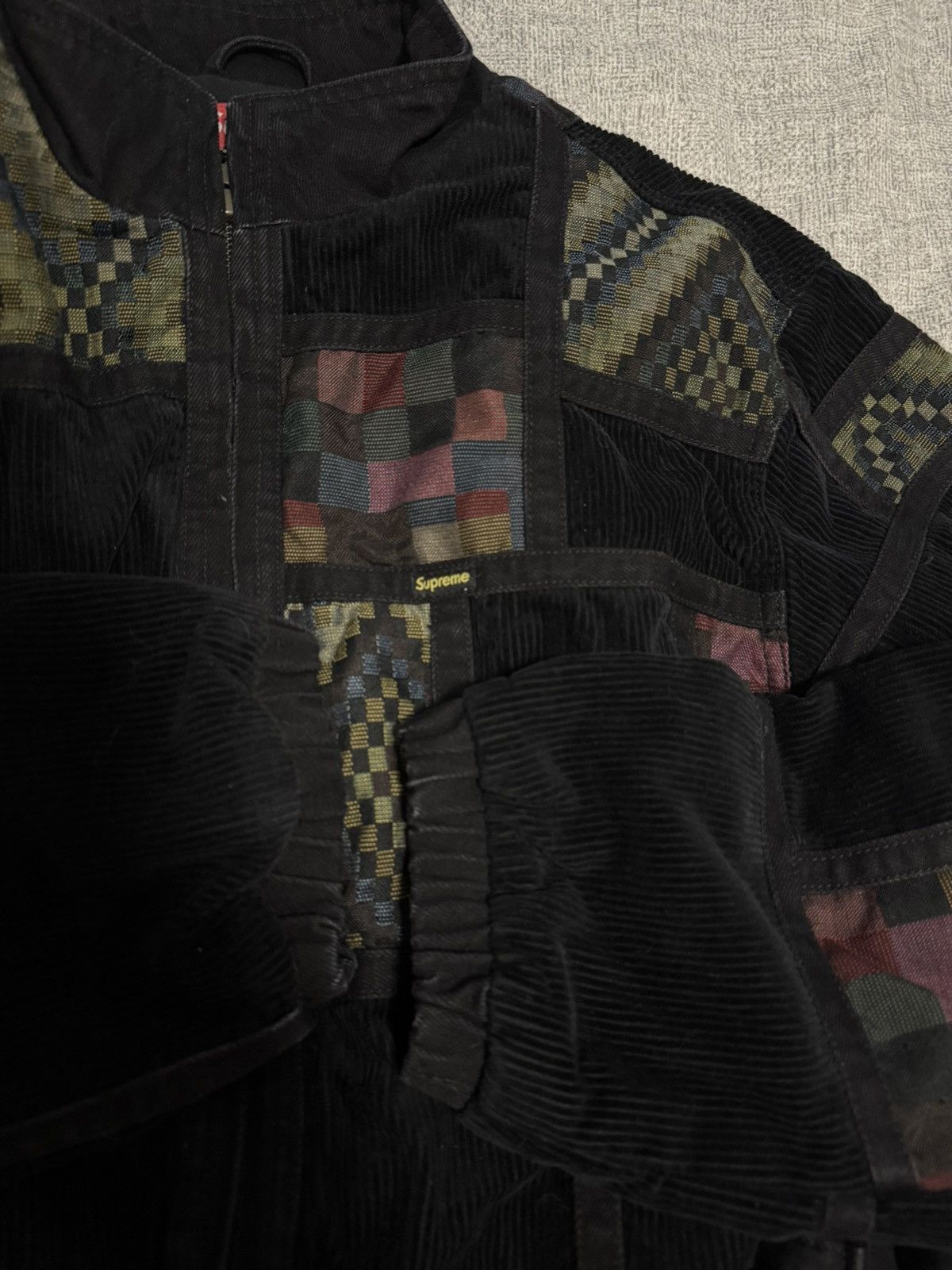 Supreme Supreme corduroy patchwork denim Jacket washed black Size US XL / EU 56 / 4 - 4 Thumbnail