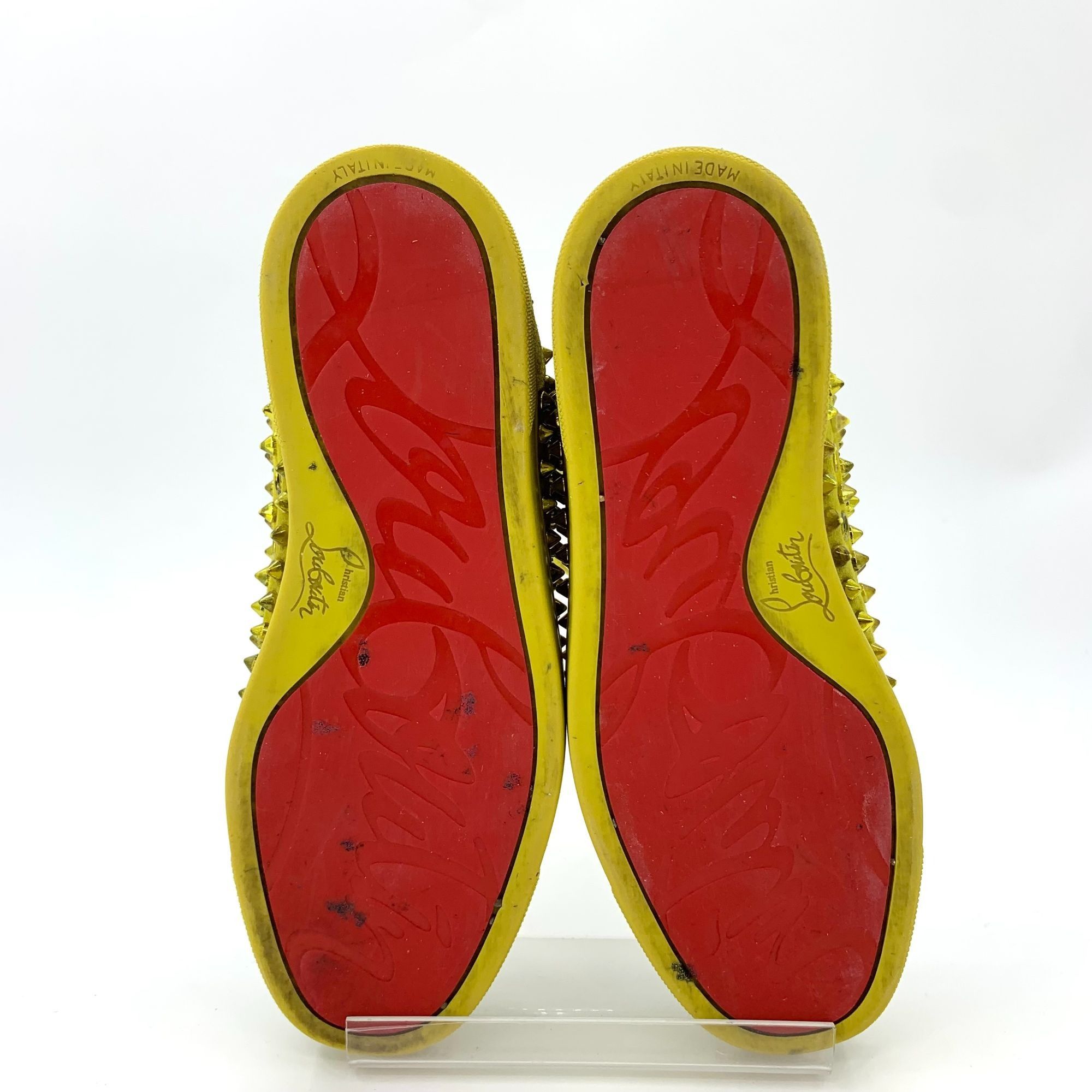 Christian Louboutin Christian Louboutin Blue Studded High-Top Lace-Up Sneakers ( Size US 10 / IT 40 - 6 Thumbnail