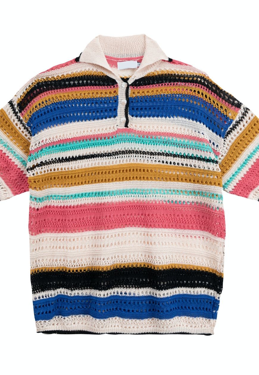Other Men’s rainbow knit polo shirt Size US M / EU 48-50 / 2 - 5 Thumbnail