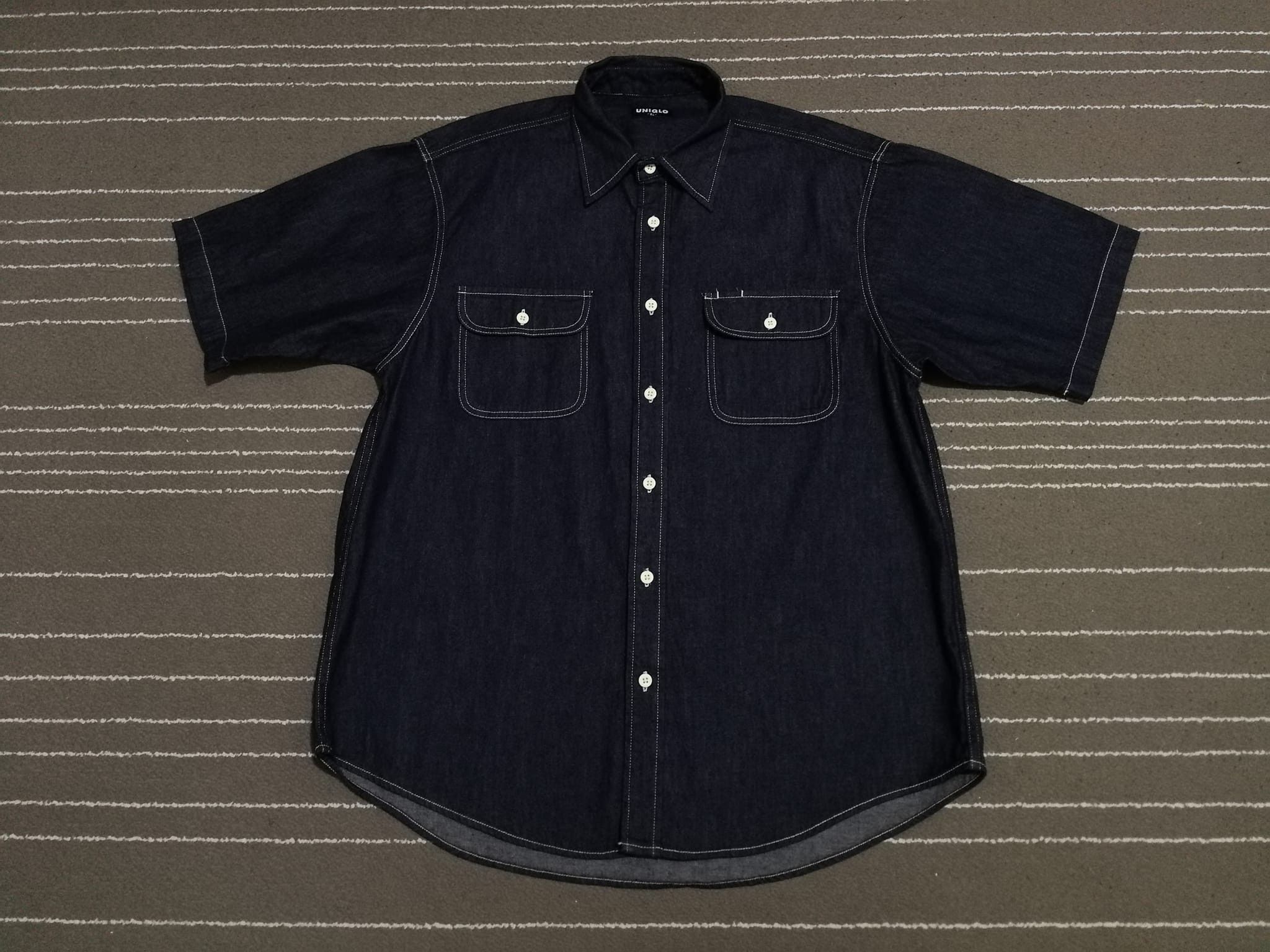 Japanese Brand × Uniqlo Vintage Uniqlo indigo denim XL 1798 Size US XL / EU 56 / 4 - 1 Thumbnail