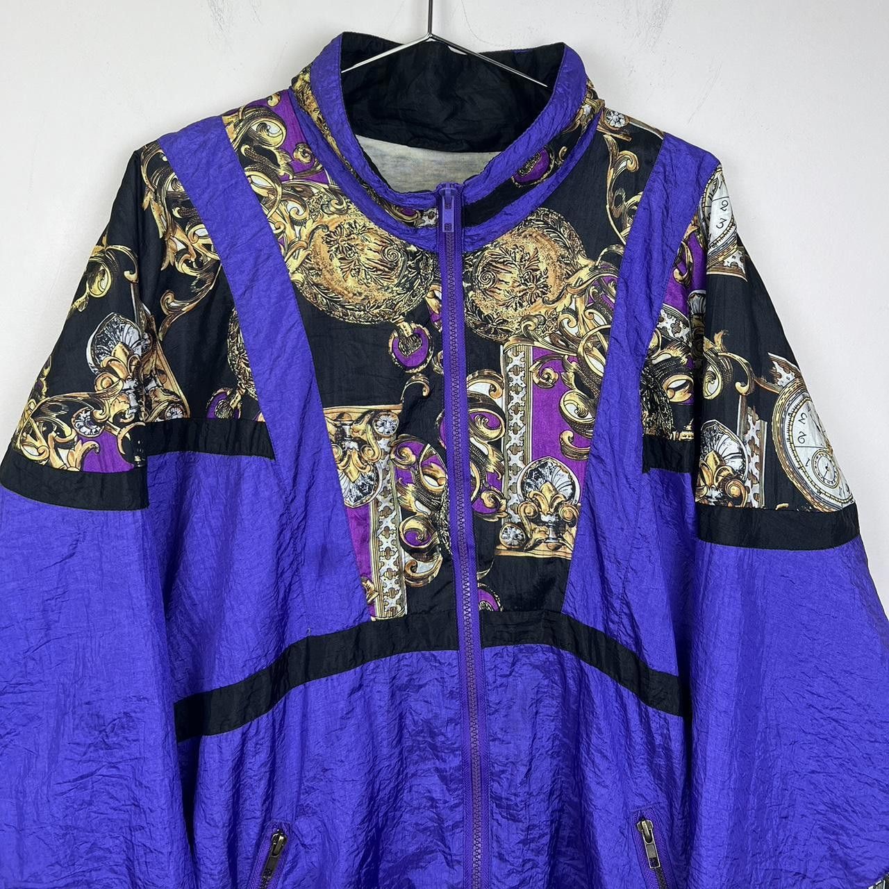 Designer KUMA Sport Vintage Purple Windbreaker Jacket 80s 90s style Size US L / EU 52-54 / 3 - 2 Thumbnail