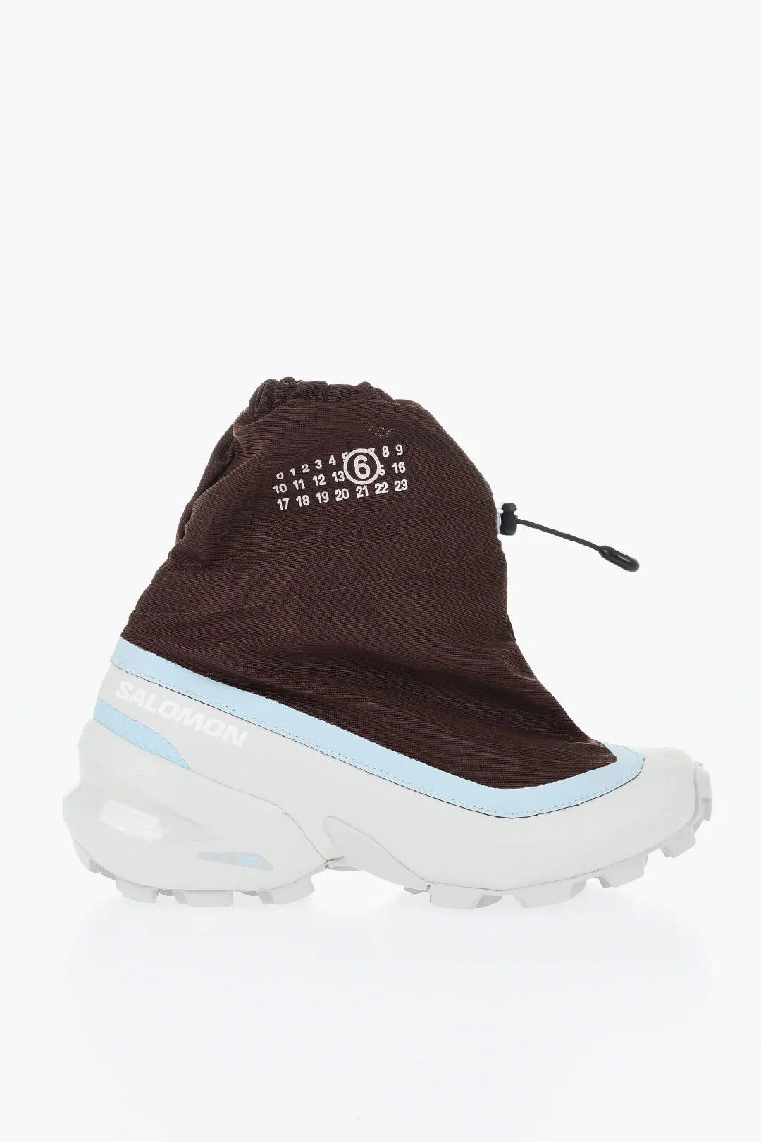 Maison Margiela × Salomon og1mm0426 Trek Hi-Top Sneakers in Burgundy Size US 8 / IT 38 - 1 Thumbnail
