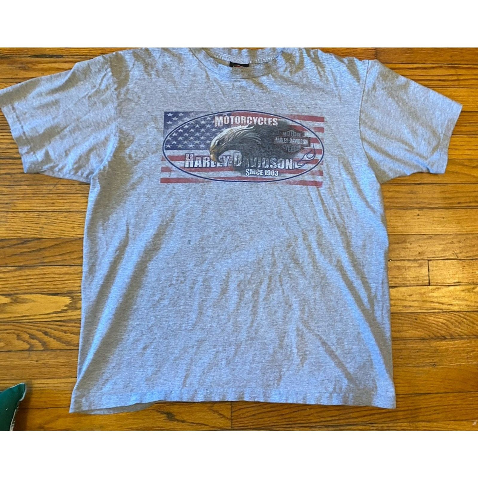 Harley Davidson Harley Davidson MN T Shirt 2 American Flag Eagles Men’s XL Size US XL / EU 56 / 4 - 1 Thumbnail