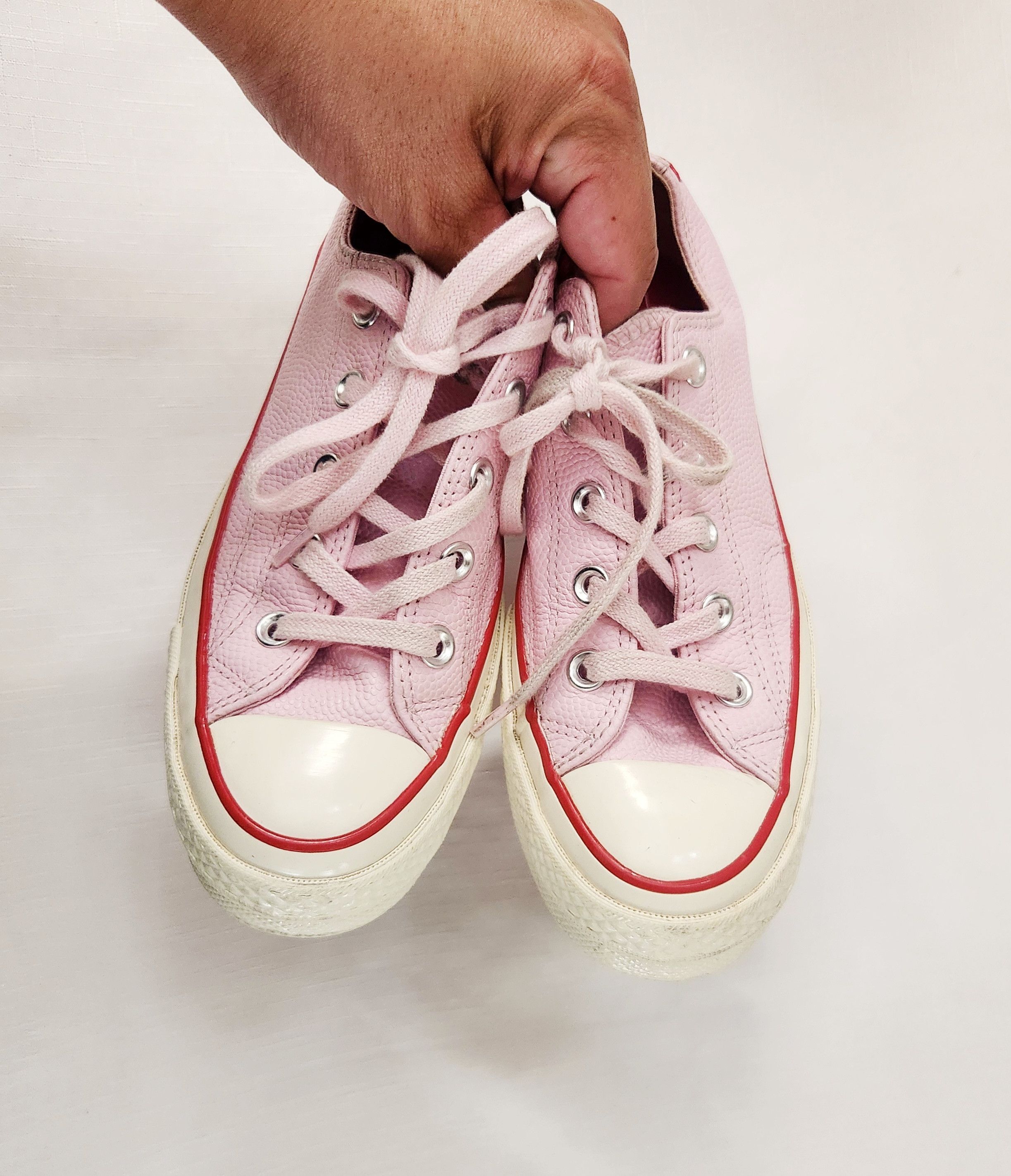 Converse Converse Pastel Pink Leather Sneakers Size 6 Rare 563490C Size US 6 / IT 36 - 4 Thumbnail