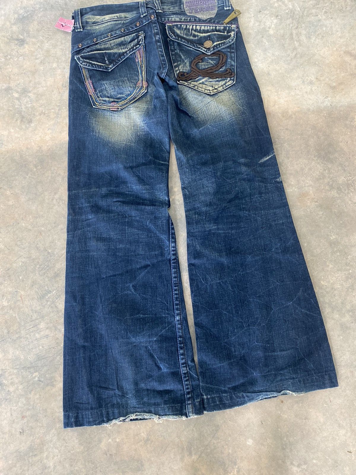 Hysteric Glamour Sick☠️ Riobera Jeans Flare Mud Wash Punk Grunge Lgb Size US 31 - 10 Thumbnail