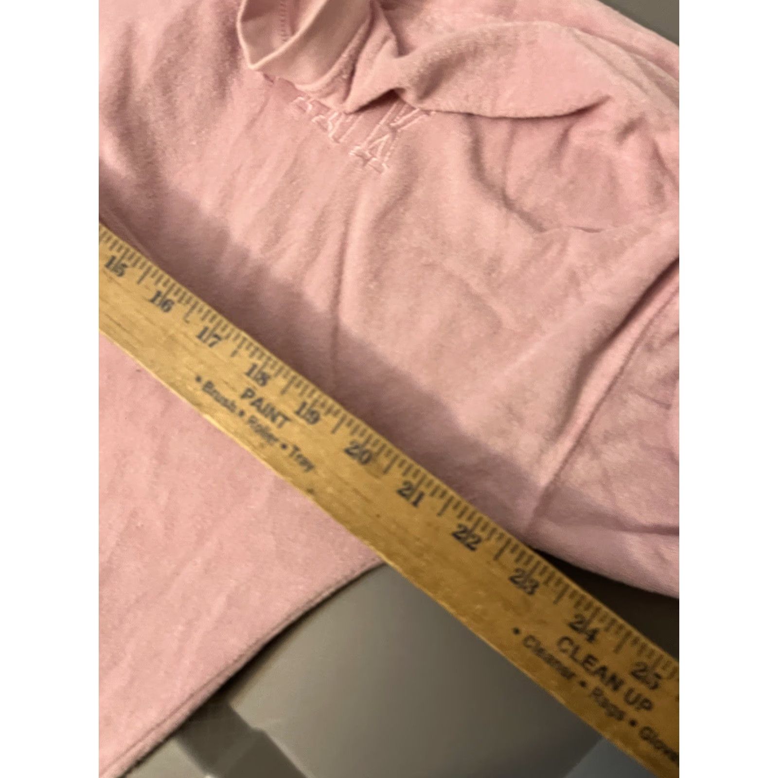 Pinko PINK Shirt Women SMALL Pink Velour V Neck Logo Color Size S / US 4 / IT 40 - 5 Thumbnail