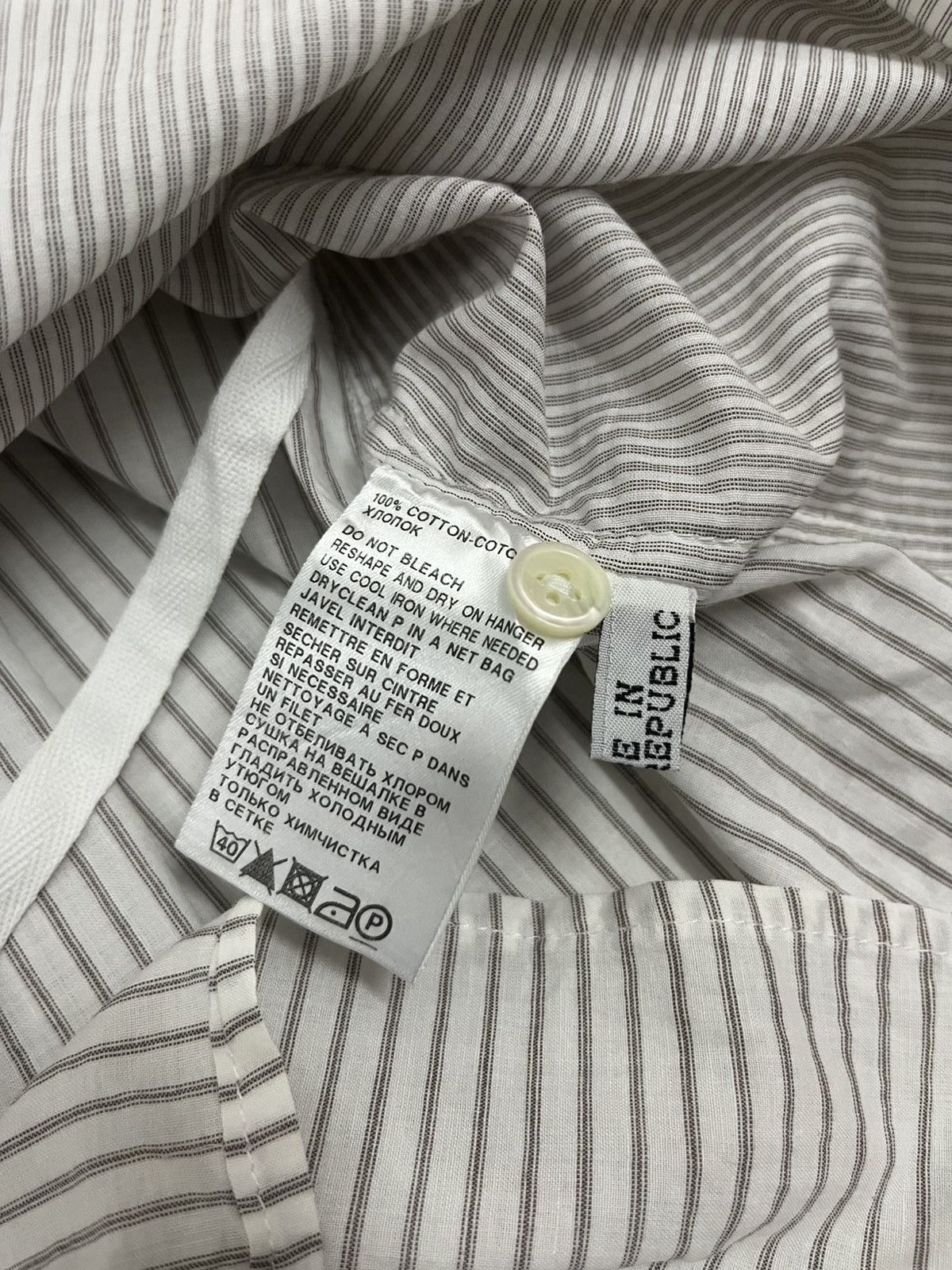 Ann Demeulemeester Double Layered Pinstripe Shirt Dress Size XS / US 0-2 / IT 36-38 - 10 Thumbnail