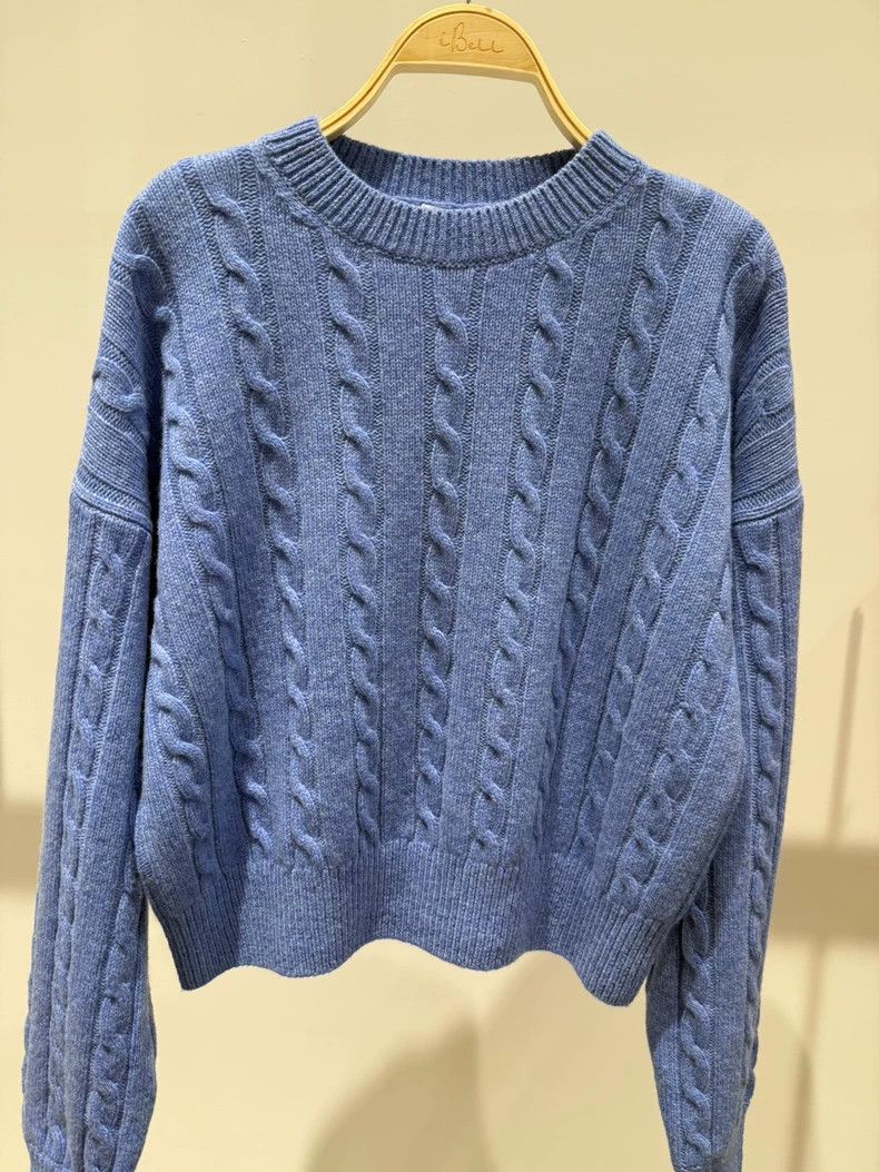 Loewe LOEWE Blue jacquard knit sweater Size XS / US 0-2 / IT 36-38 - 1 Thumbnail