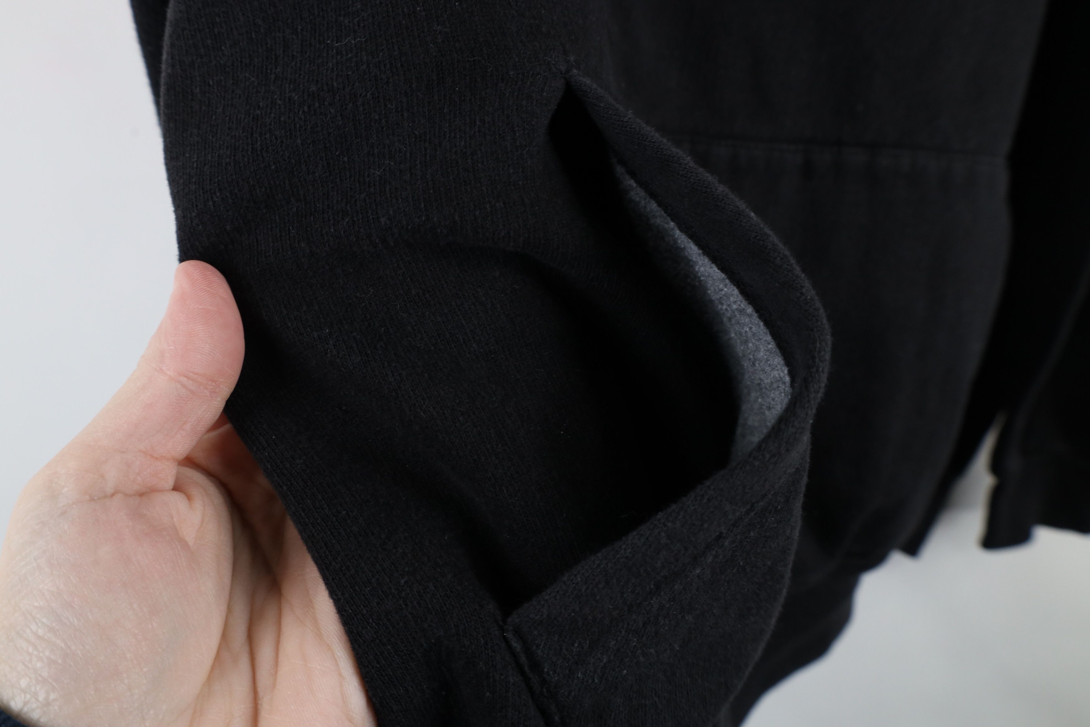 Vintage Vintage 90s Streetwear Boxy Fit Hoodie Sweatshirt Black Size XL / US 12-14 / IT 48-50 - 7 Thumbnail