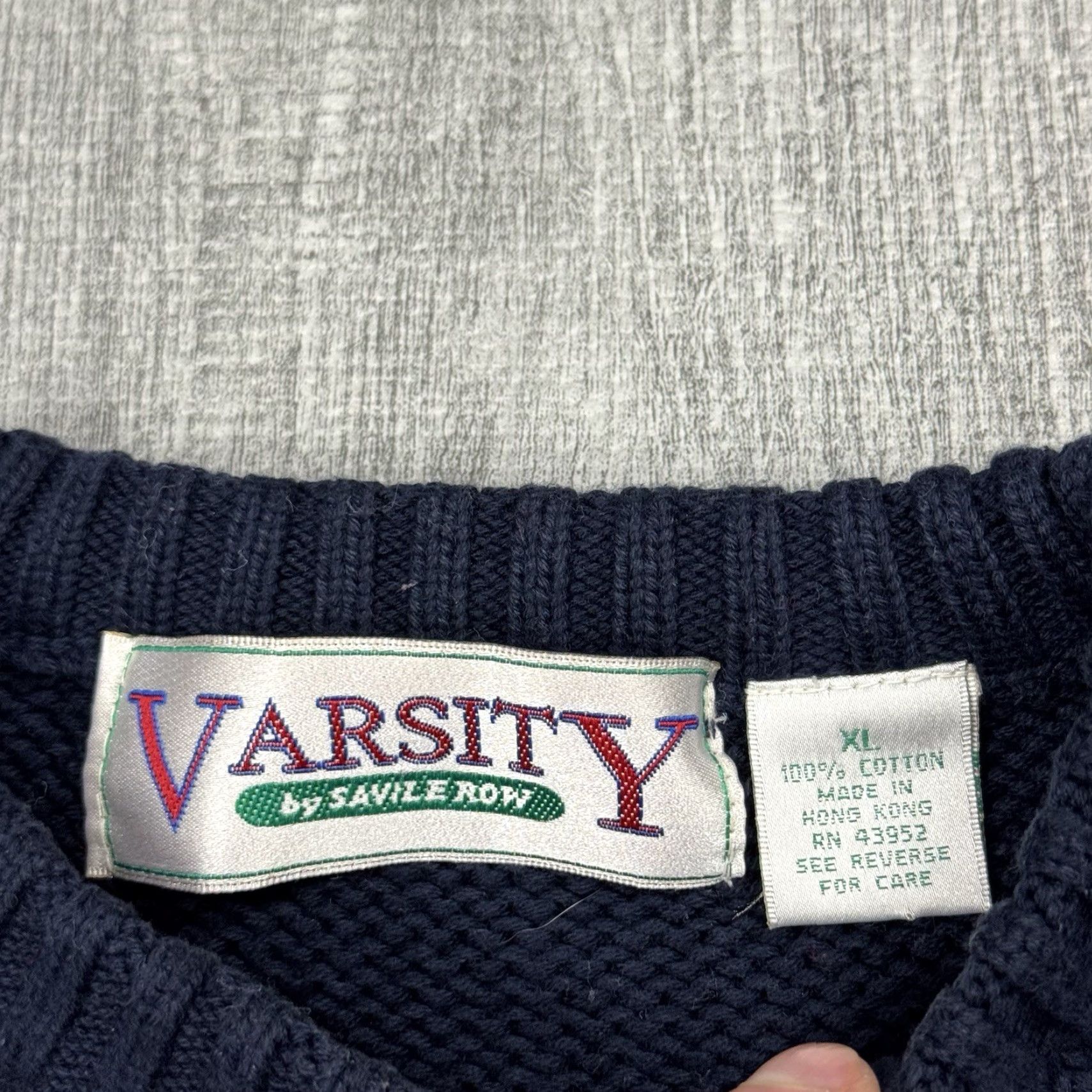 Vintage VINTAGE Savile Row Sweater Mens XL Cotton Fair Isle Knit Heavyweight 80s Blue Pullover Holiday Size US XL / EU 56 / 4 - 3 Thumbnail
