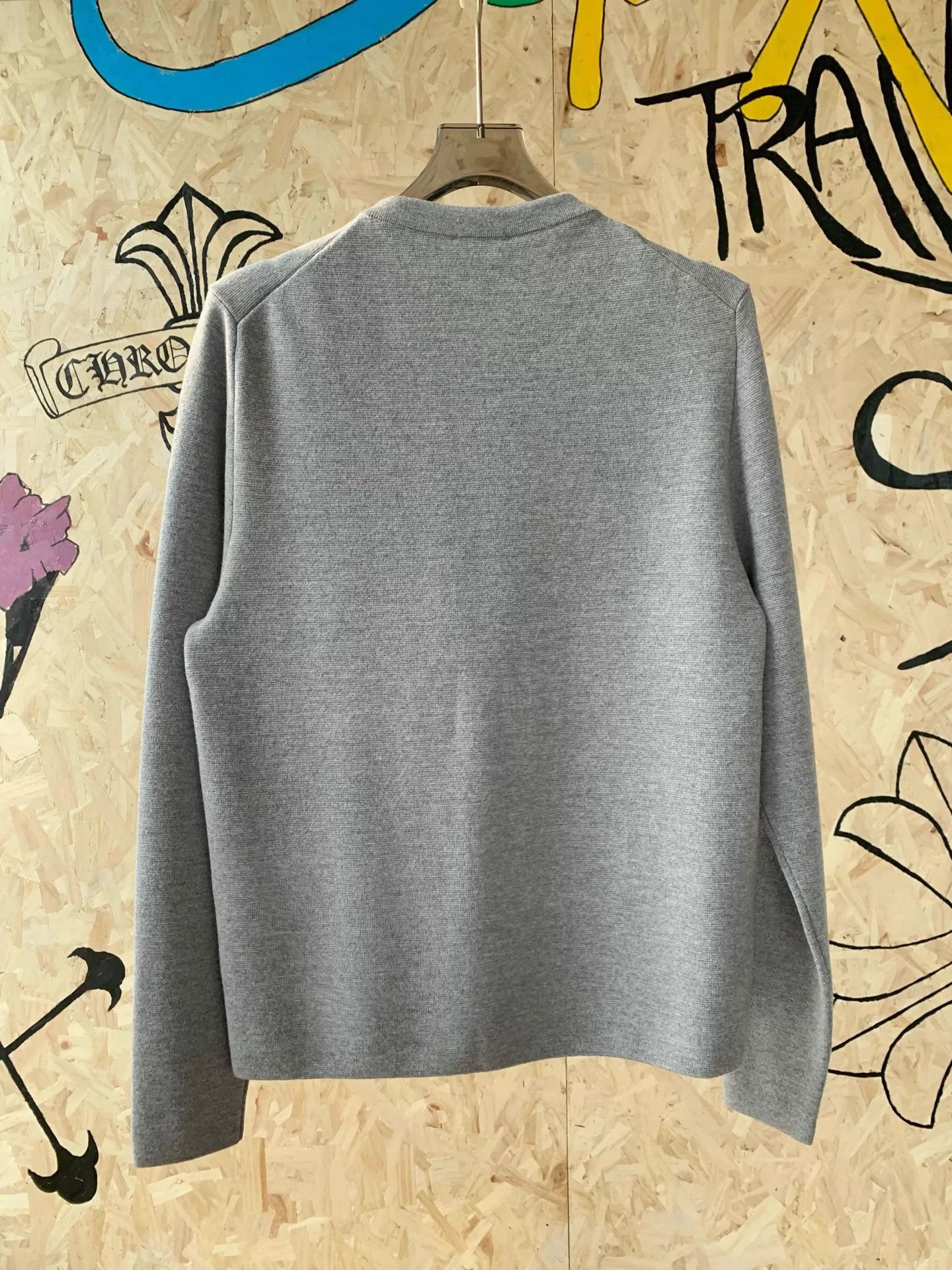 Dior Dior 2025ss pre-spring gray 100% wool CD-emb sweater Size US L / EU 52-54 / 3 - 5 Thumbnail