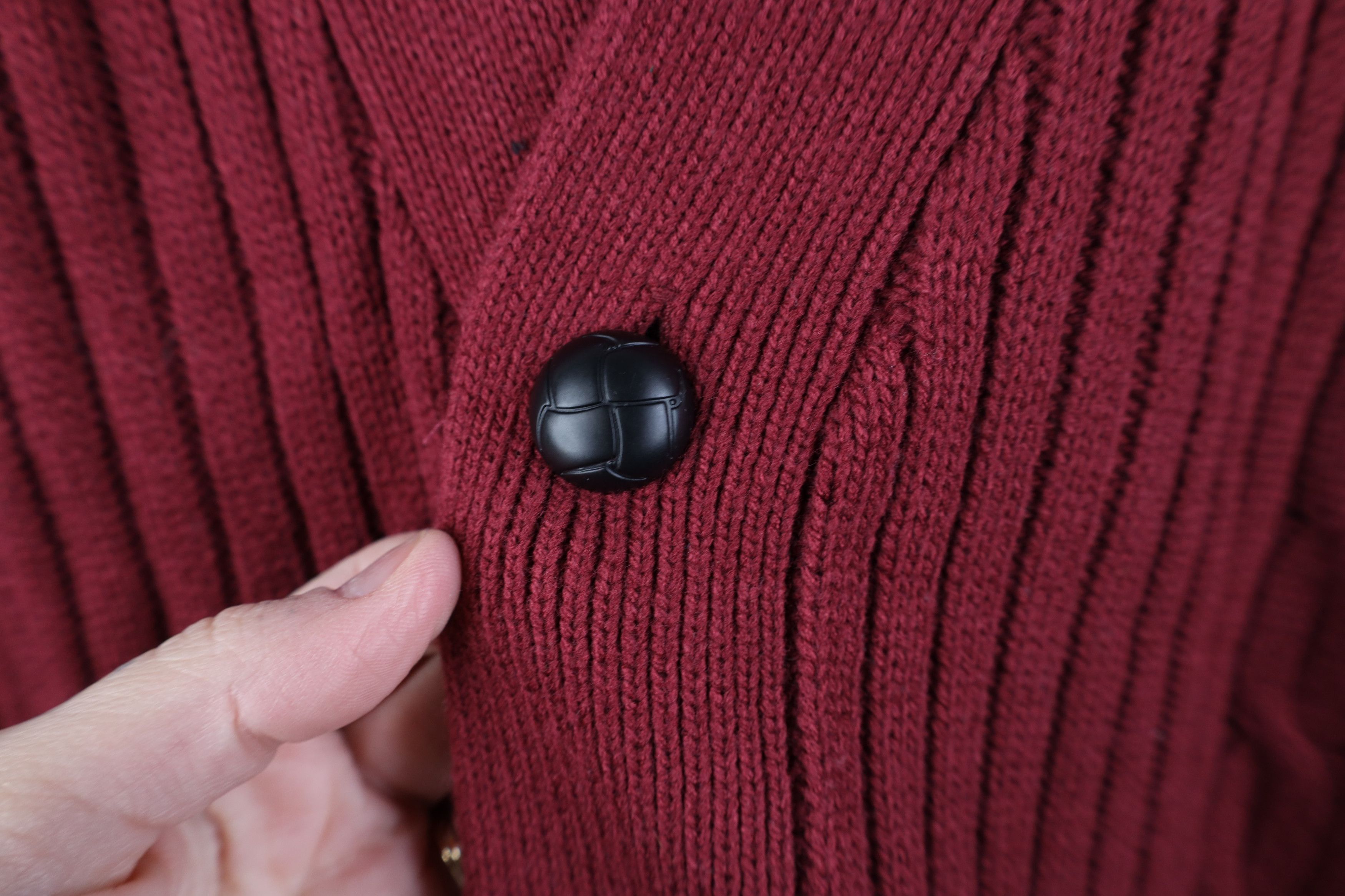 Vintage Vintage 90s Streetwear Cable Knit Fisherman Sweater Vest Red Size US L / EU 52-54 / 3 - 6 Thumbnail