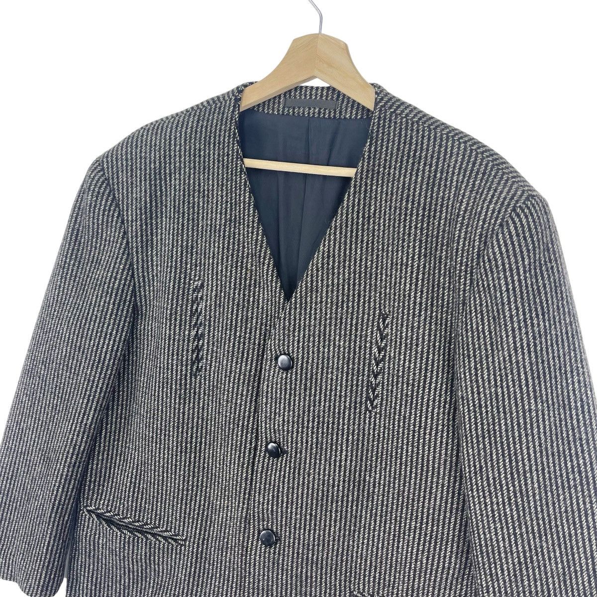 Comme des Garcons Homme Striped Wool Jacket Size US M / EU 48-50 / 2 - 2 Thumbnail