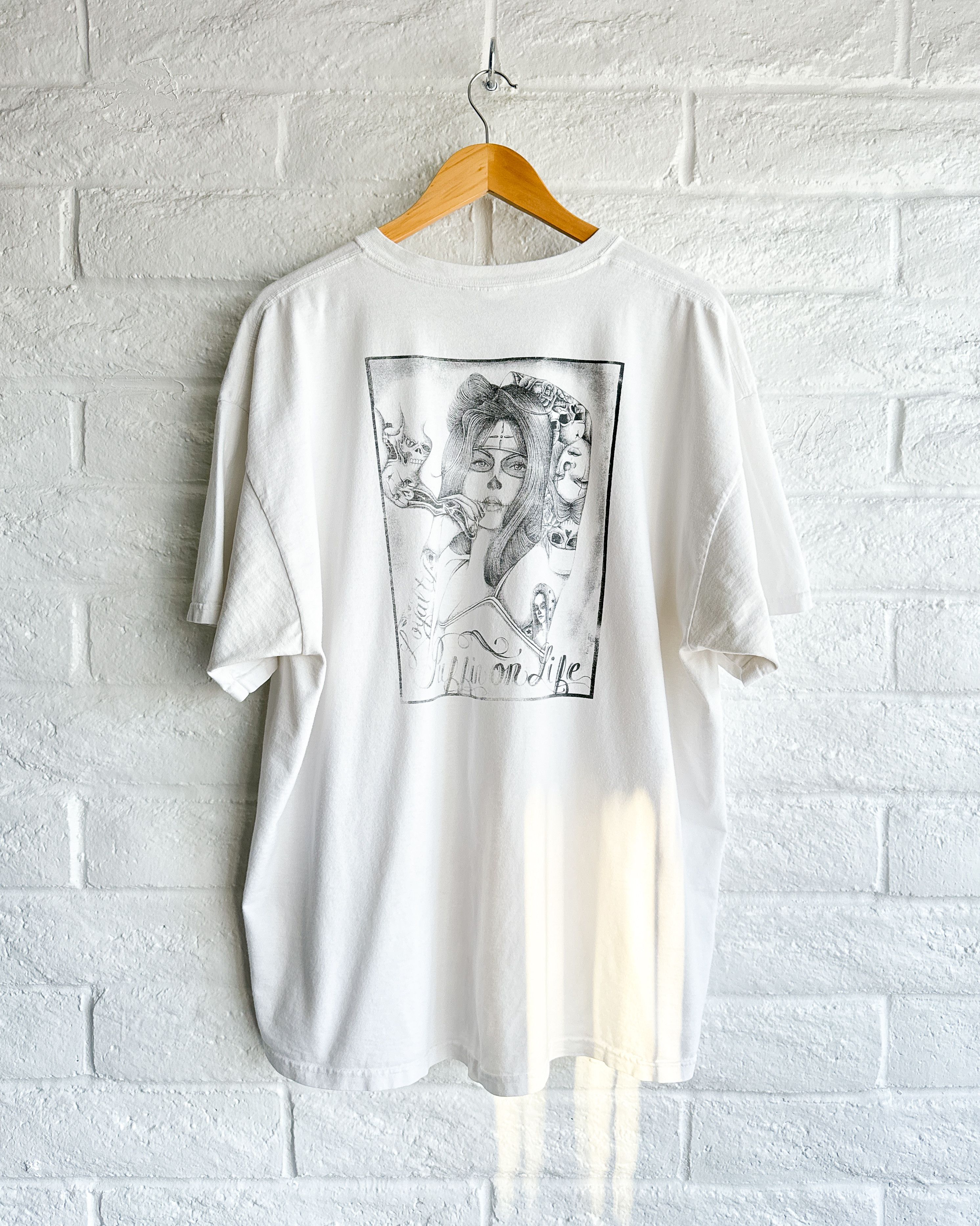 Vintage Vintage 2000s Chula Chicano Art T Shirt Men's 3XL Loyalty Size US XXL / EU 58 / 5 - 1 Thumbnail