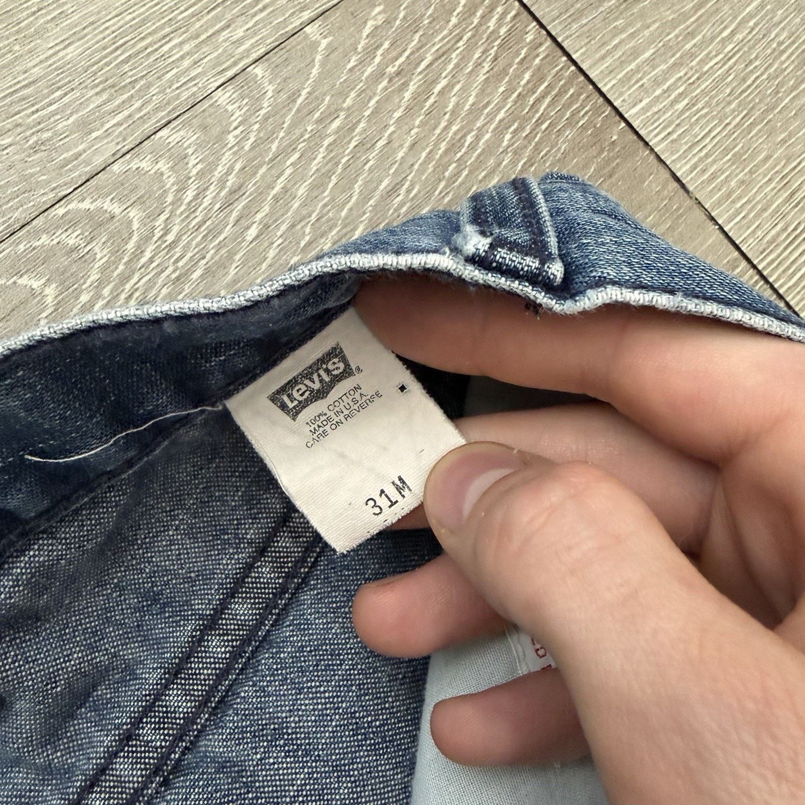 Levi's Rare Vintage 90s Levi’s Sta Prest 31x27 Denim Blue Jeans Size US 31 - 10 Thumbnail