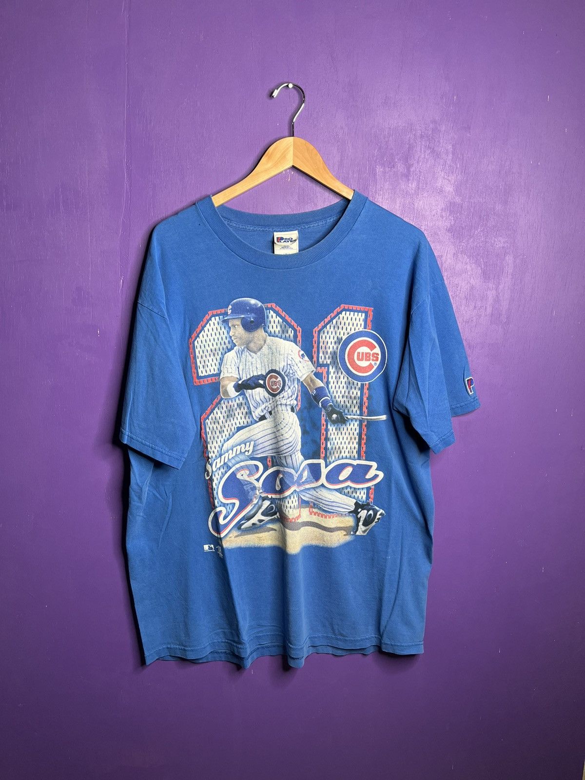 MLB × Pro Player × Vintage Vintage 90s Chicago cubs Sammy Sosa player t-shirt Size US XL / EU 56 / 4 - 1 Thumbnail