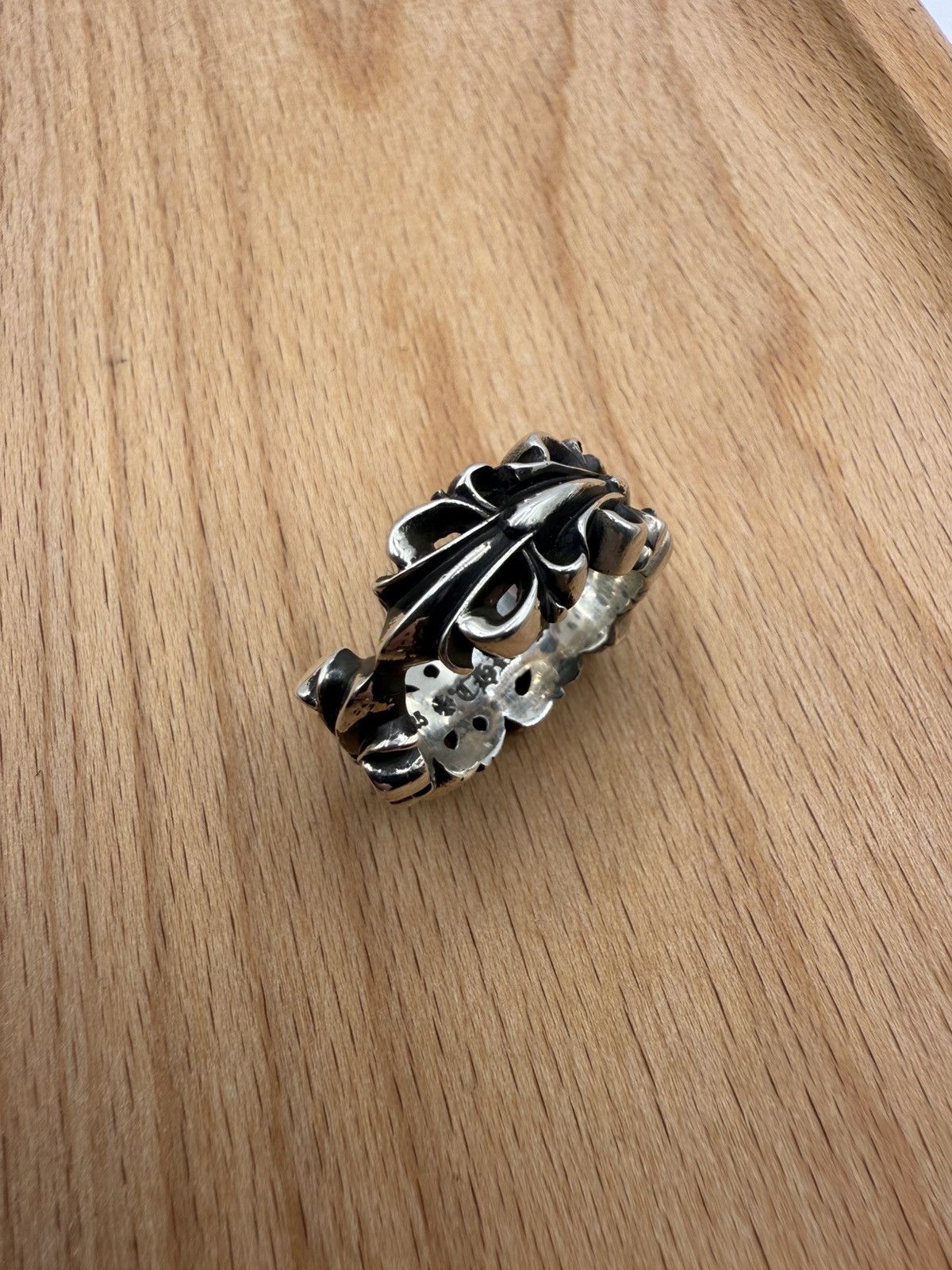 Chrome Hearts Chrome Hearts Double Floral Cross Heart Ring Size ONE SIZE - 4 Thumbnail