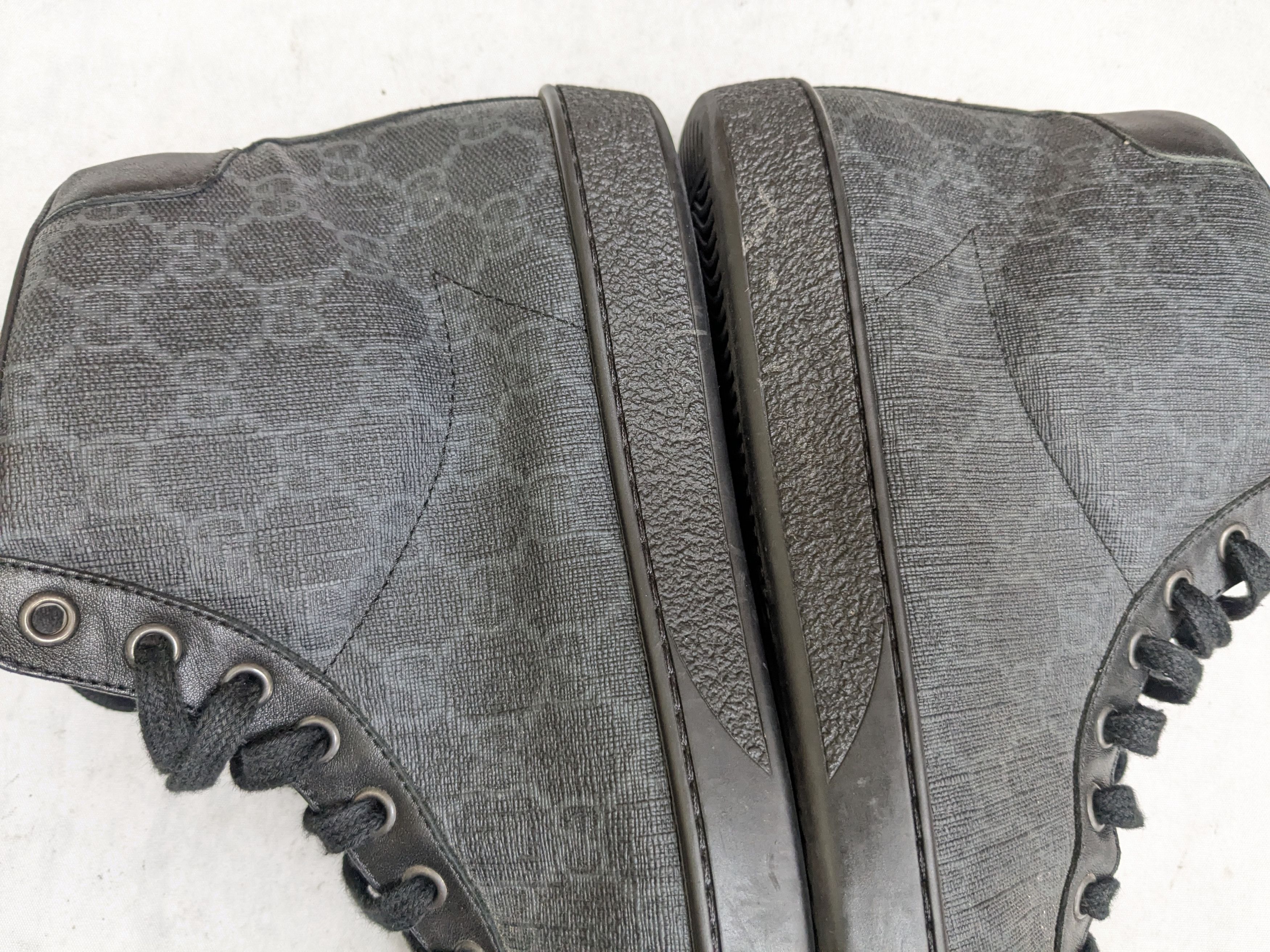 Gucci Gucci Monogram Sneakers Black 9 High Tops GG Logo Size US 9 / EU 42 - 9 Thumbnail