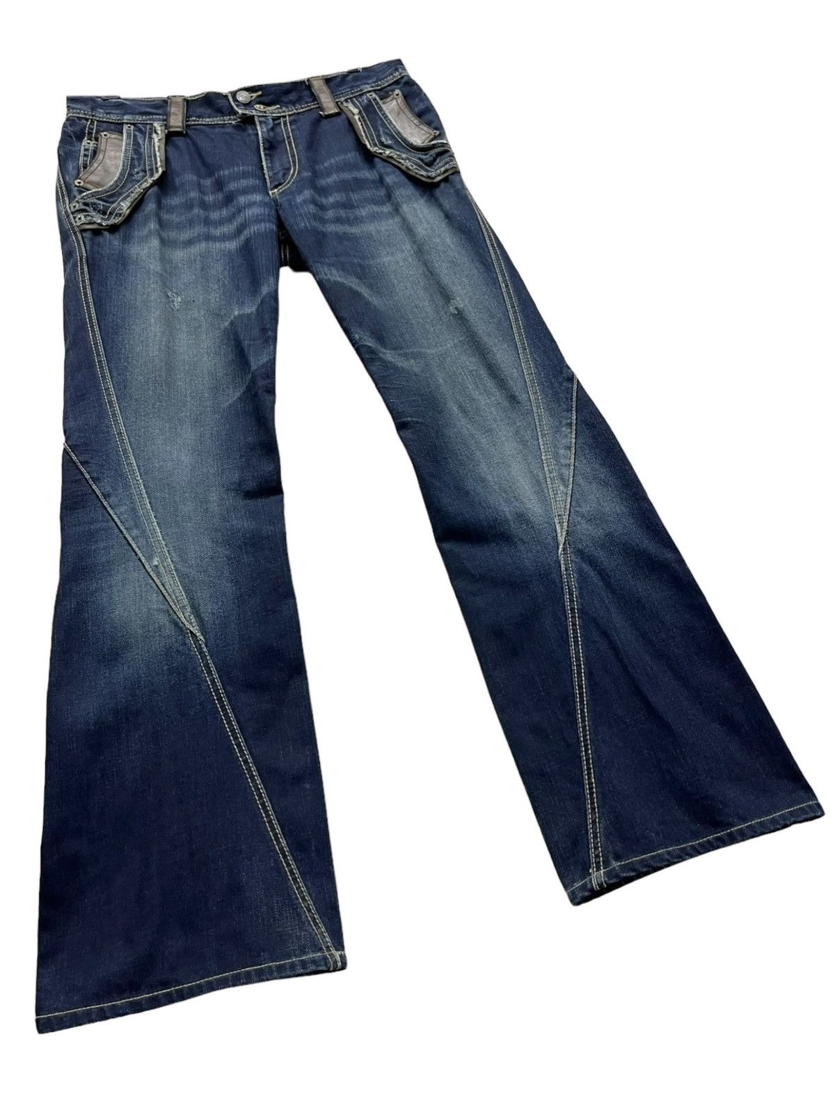 Michel Klein FYE🔥Vintage MICHEL KLEIN HOMME Designer Twisted Leg FLARE Size 30" / US 8 / IT 44 - 4 Thumbnail