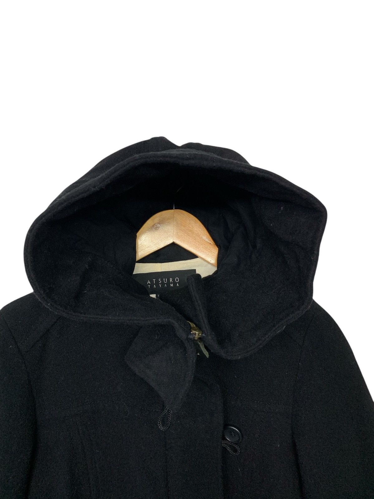 ATSURO TAYAMA × Designer × Japanese Brand Very Rare‼️Atsuro Tayama Hoodie Wool Long Jacket Zipper Down Size S / US 4 / IT 40 - 8 Thumbnail