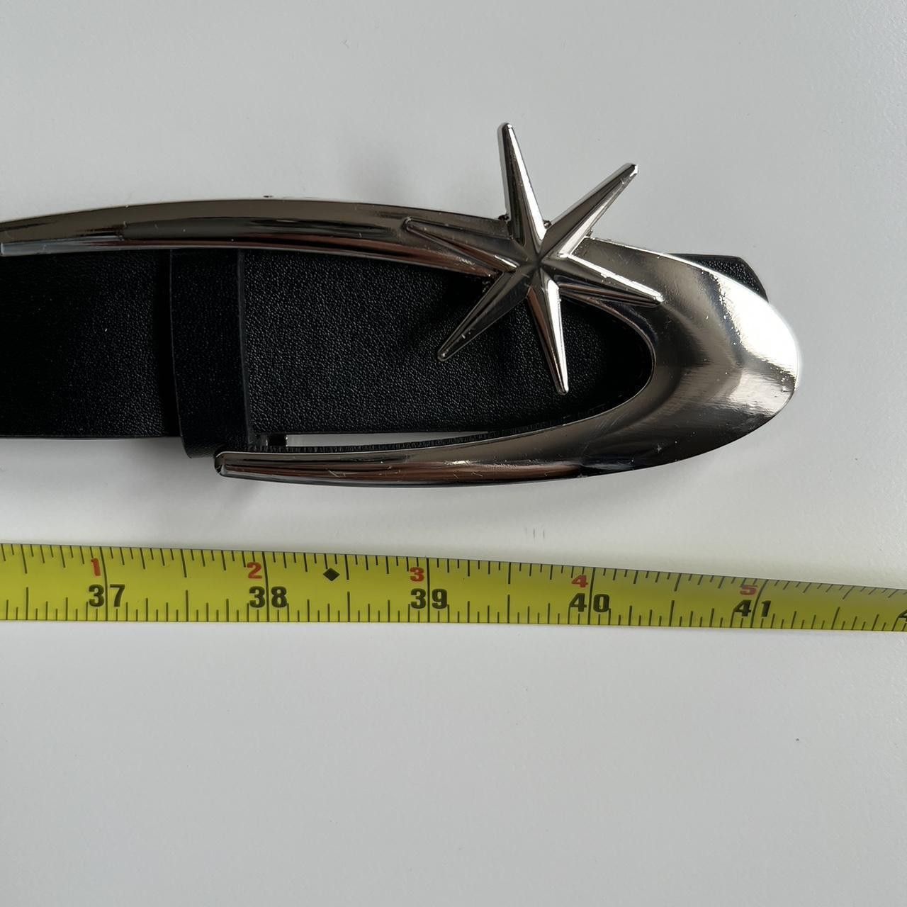 Japanese Brand y2k style chrome shooting star futuristic emblem grunge belt Size ONE SIZE - 2 Thumbnail