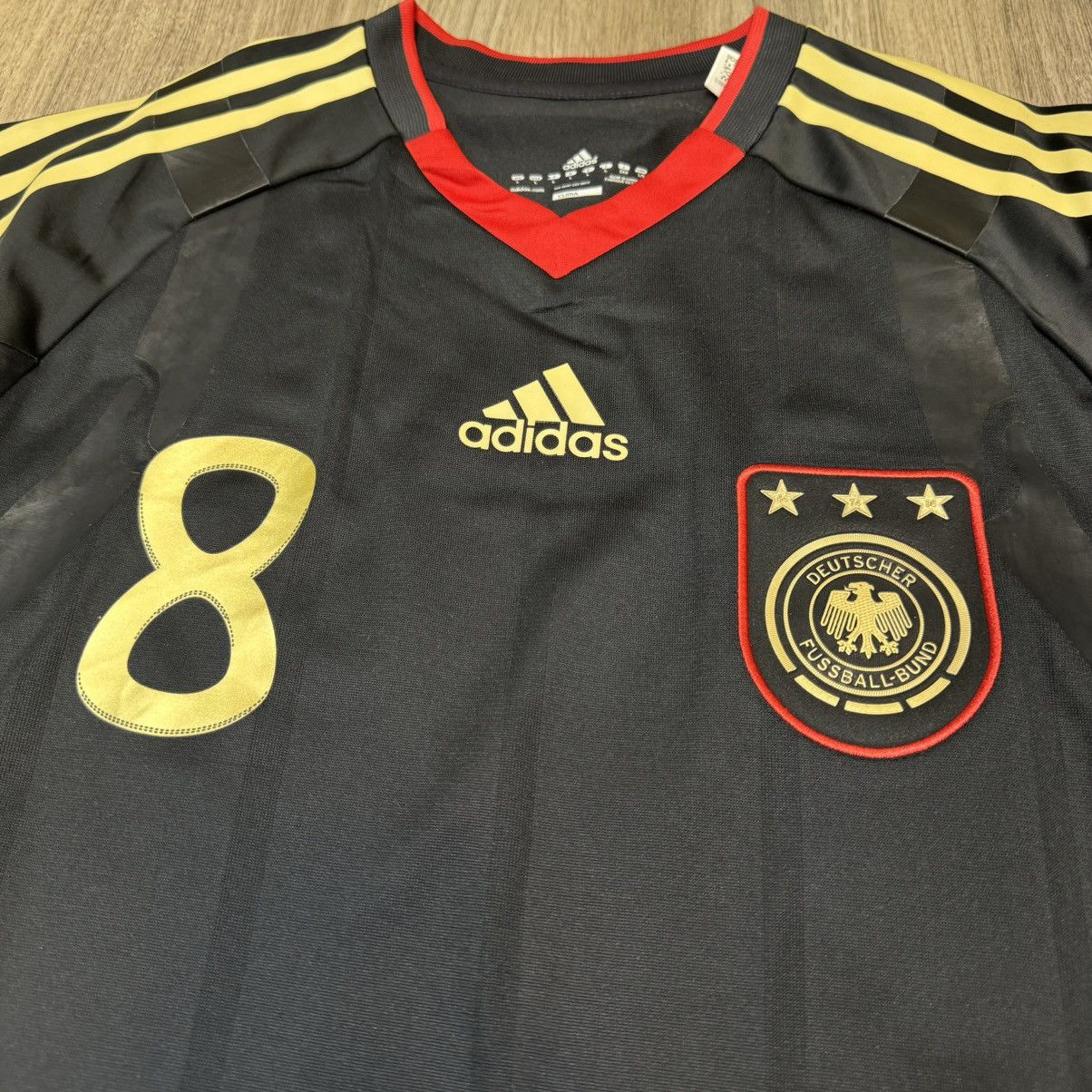 Adidas Germany 11/12 match issue/worn away shirt #8 Ozil Size US L / EU 52-54 / 3 - 3 Thumbnail