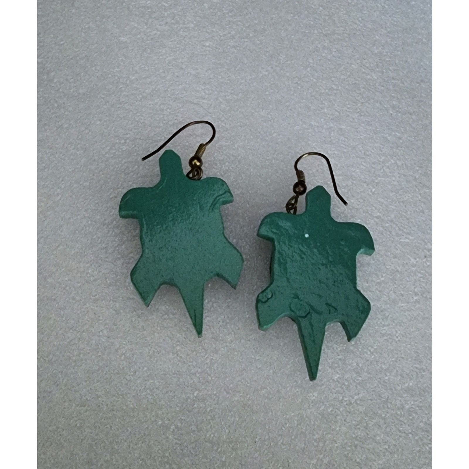 Unknown London Vintage wooden sea turtle earrings Size ONE SIZE - 6 Thumbnail