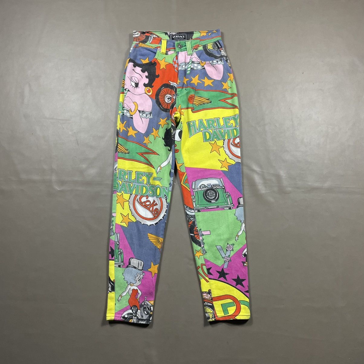 Versace × Versace Jeans Couture × Vintage VERSACE JEANS COUTURE BETTY BOOP POP ART JEANS Size 26" / US 2 / IT 38 - 1 Thumbnail